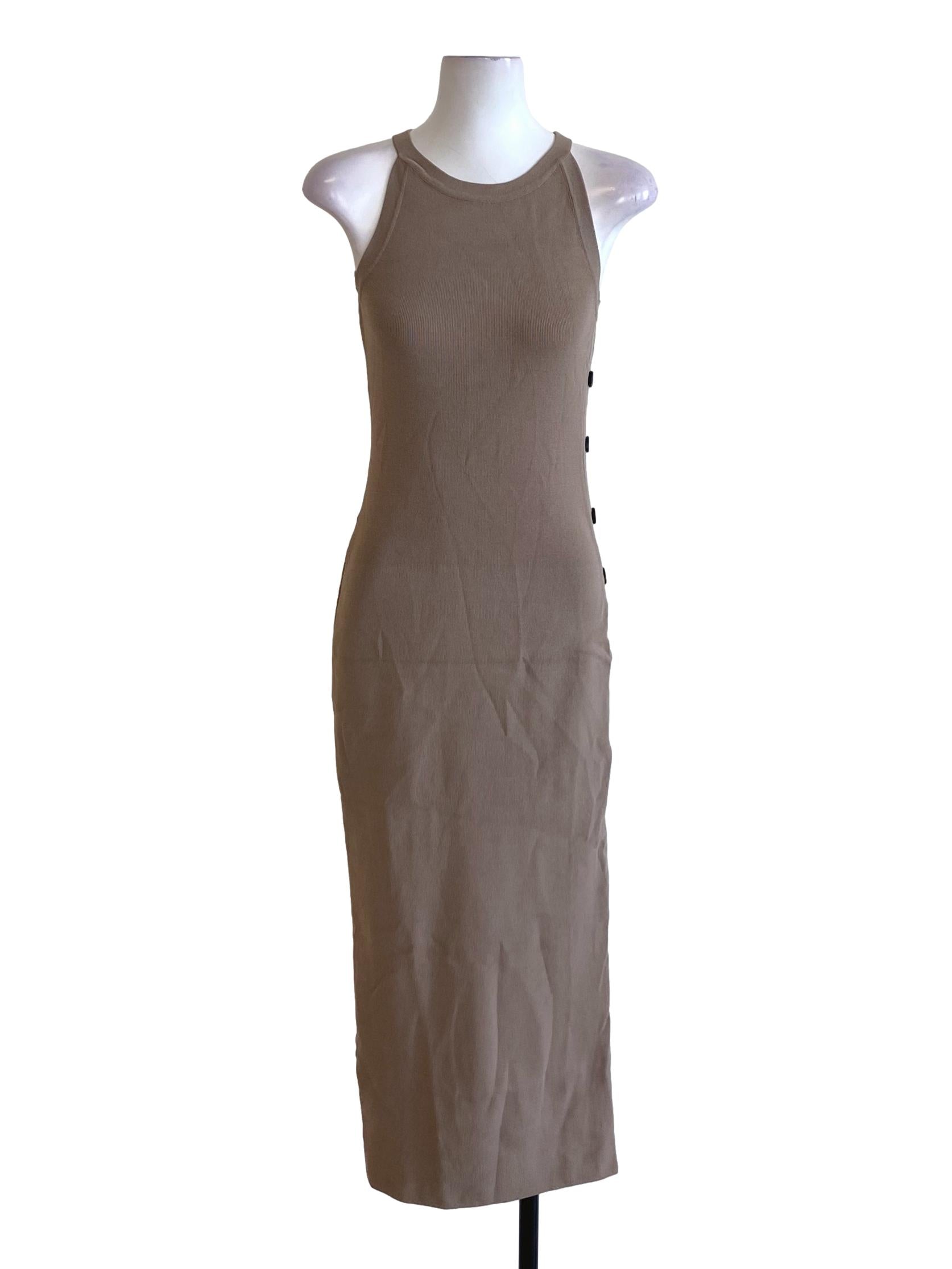Button-Down Knit Midi Dress OSN