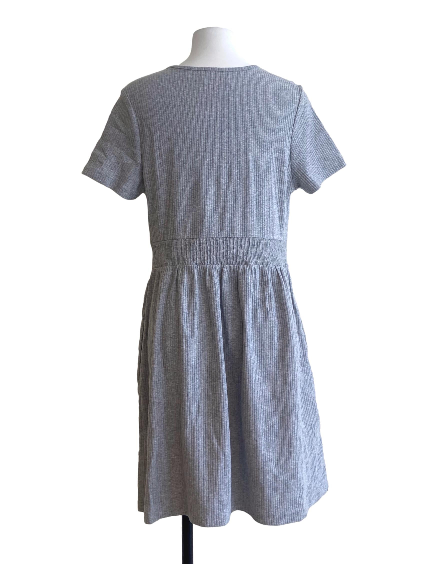 Coin Grey Pencil Stripe A-Line Dress