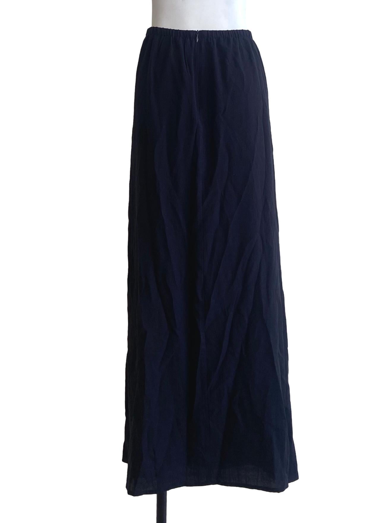 Black Twill Circle Skirt