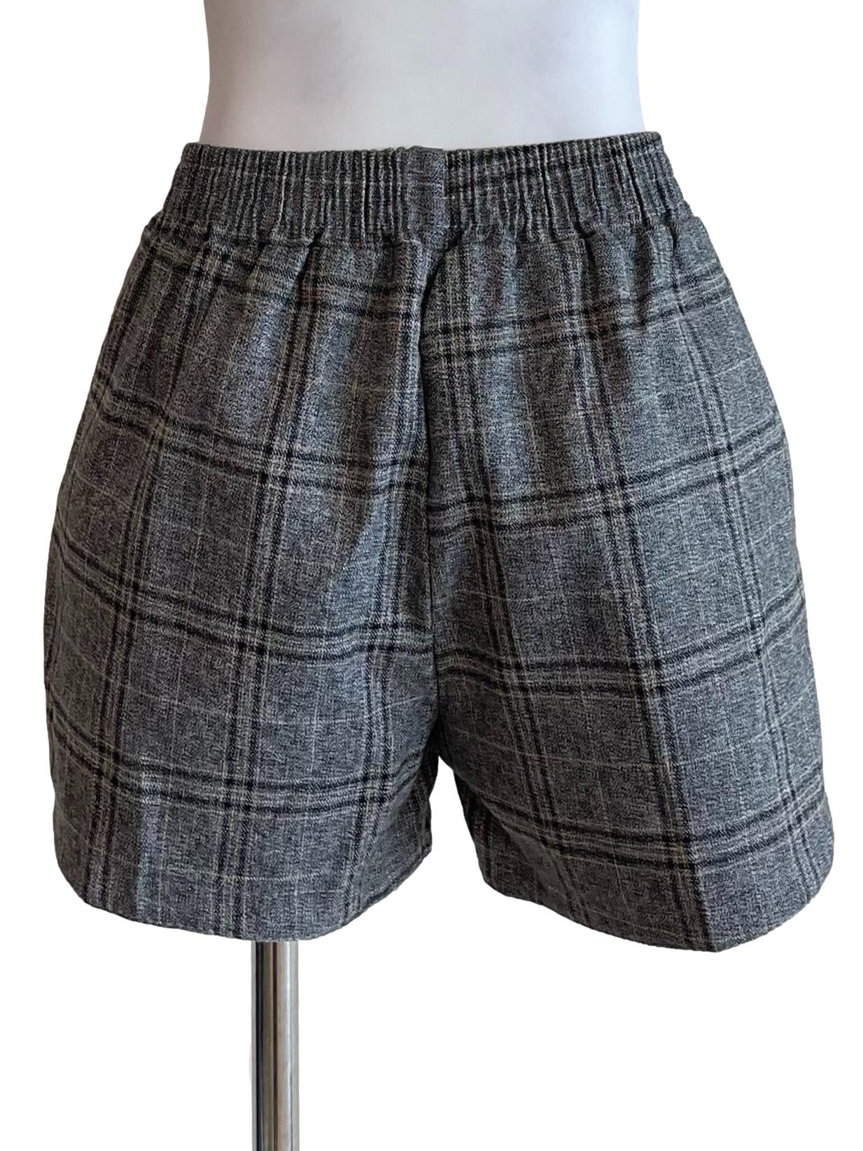 Warm Grey Tartan Shorts