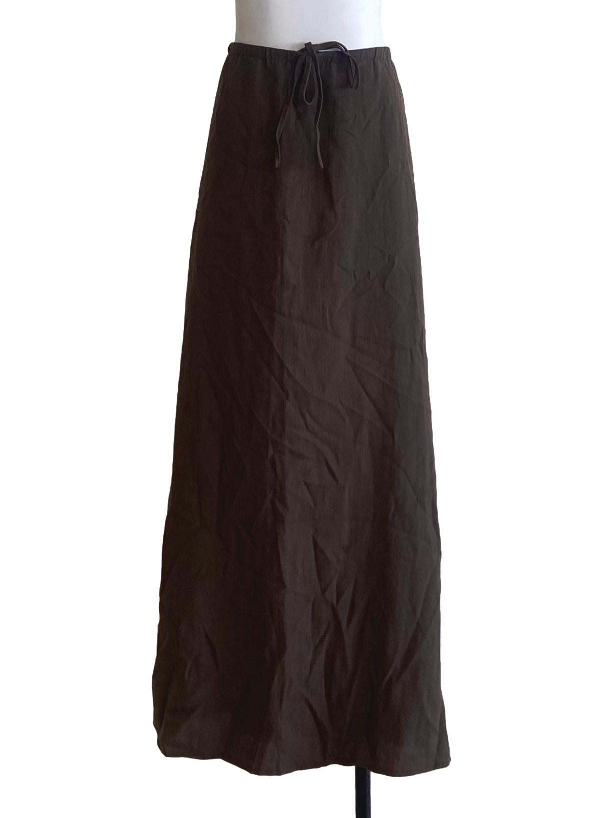 Cedar Brown Twill Circle Skirt