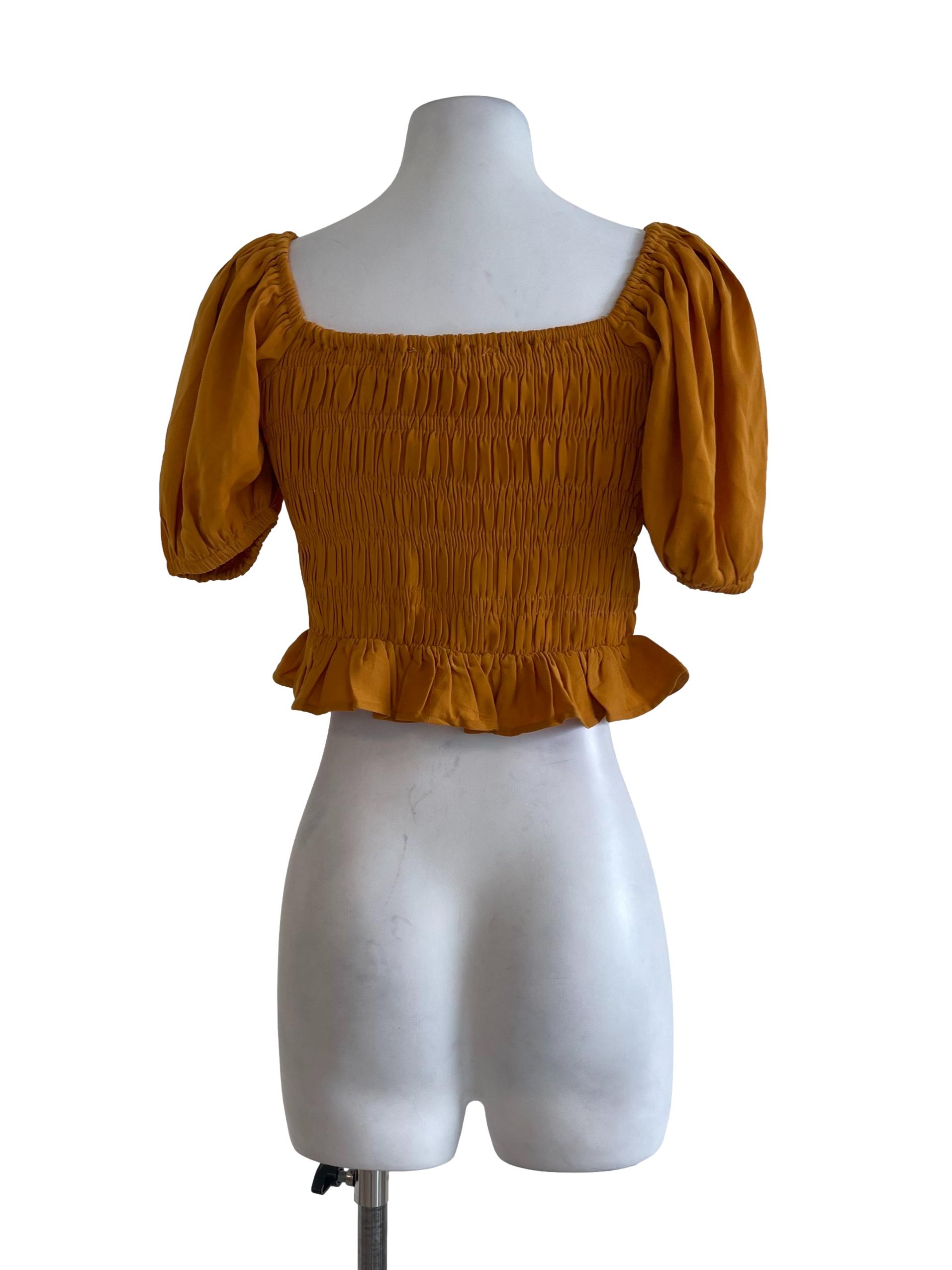 Yellow Mustard Puffed Top