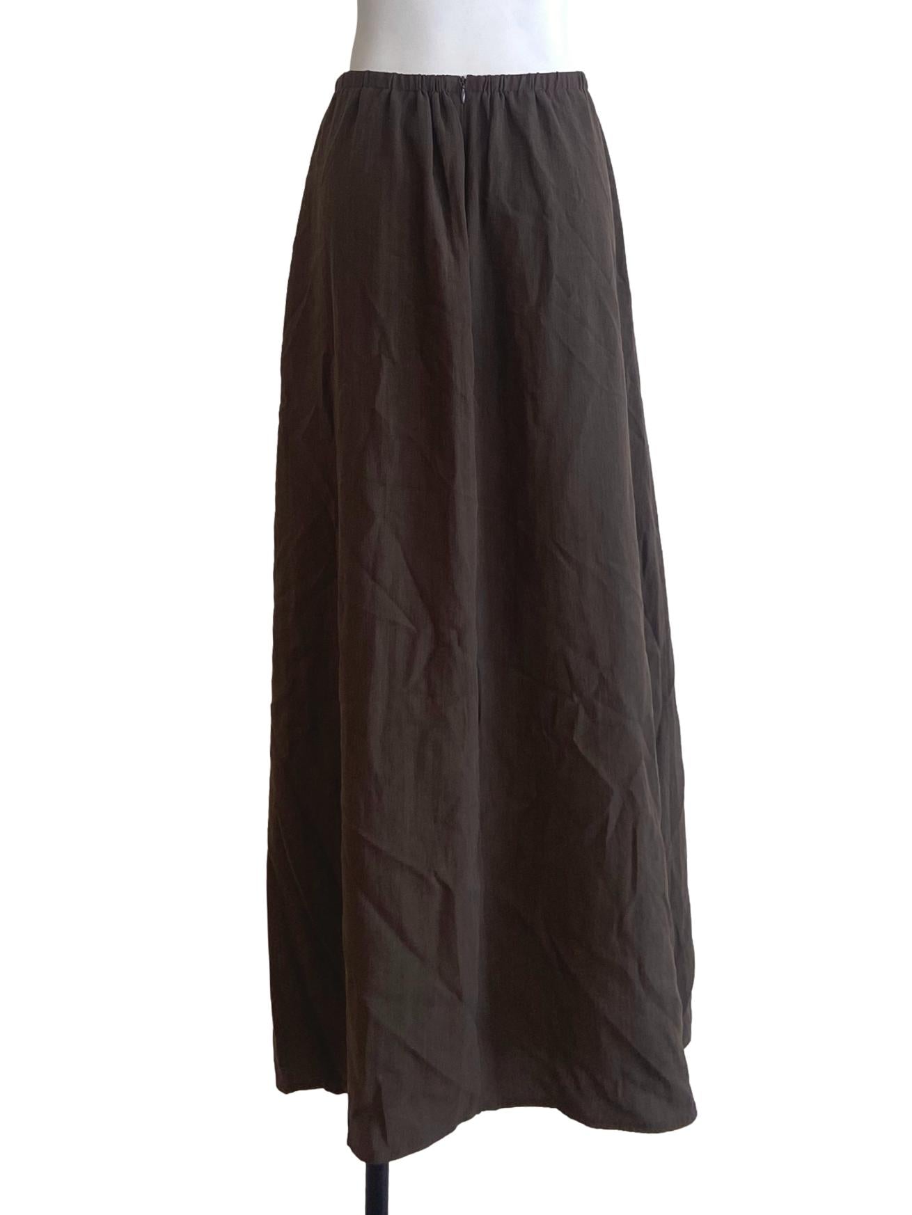Cedar Brown Twill Circle Skirt