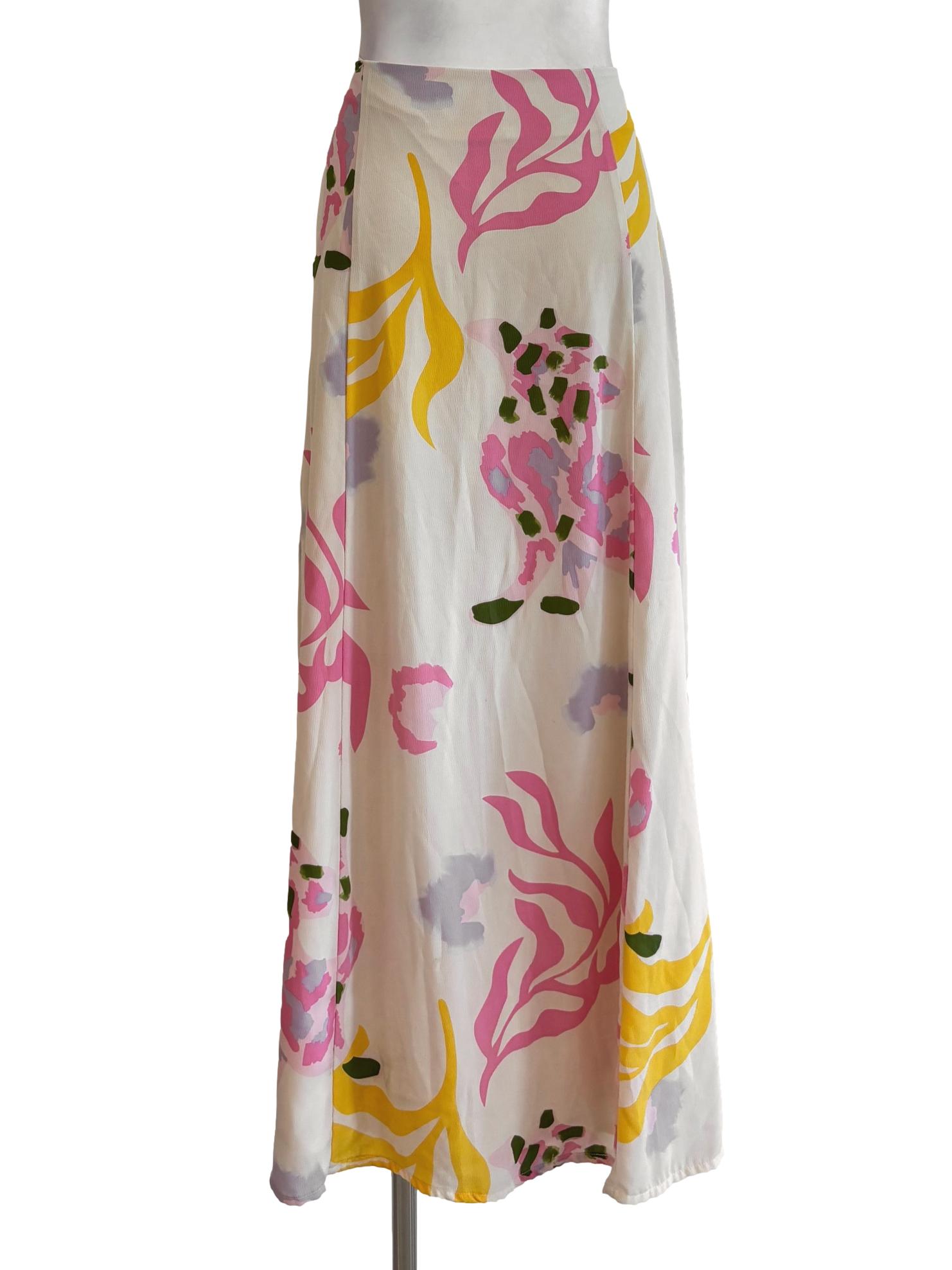 Cornsilk Printed Flare Skirt