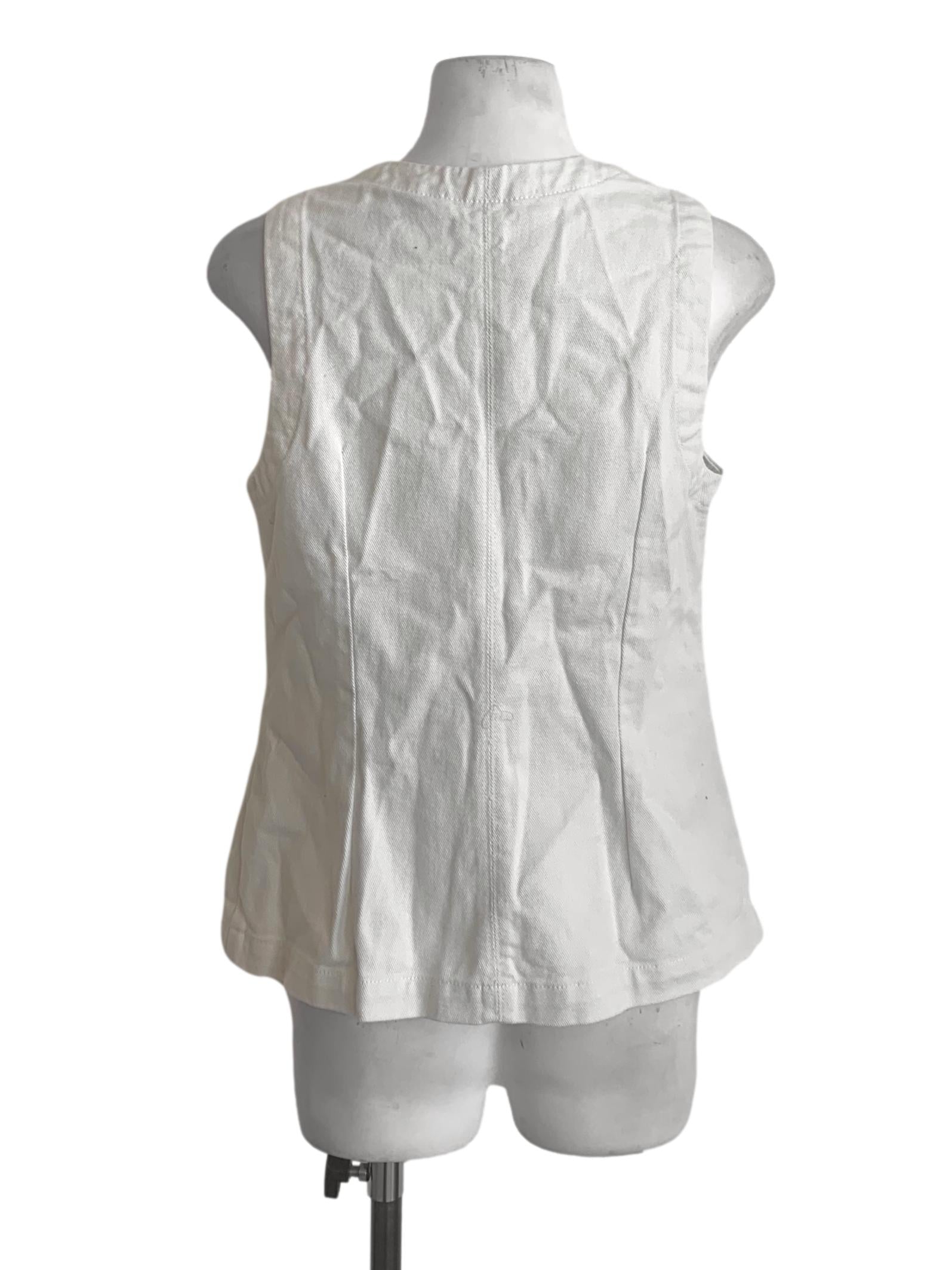 White Button Vest LB