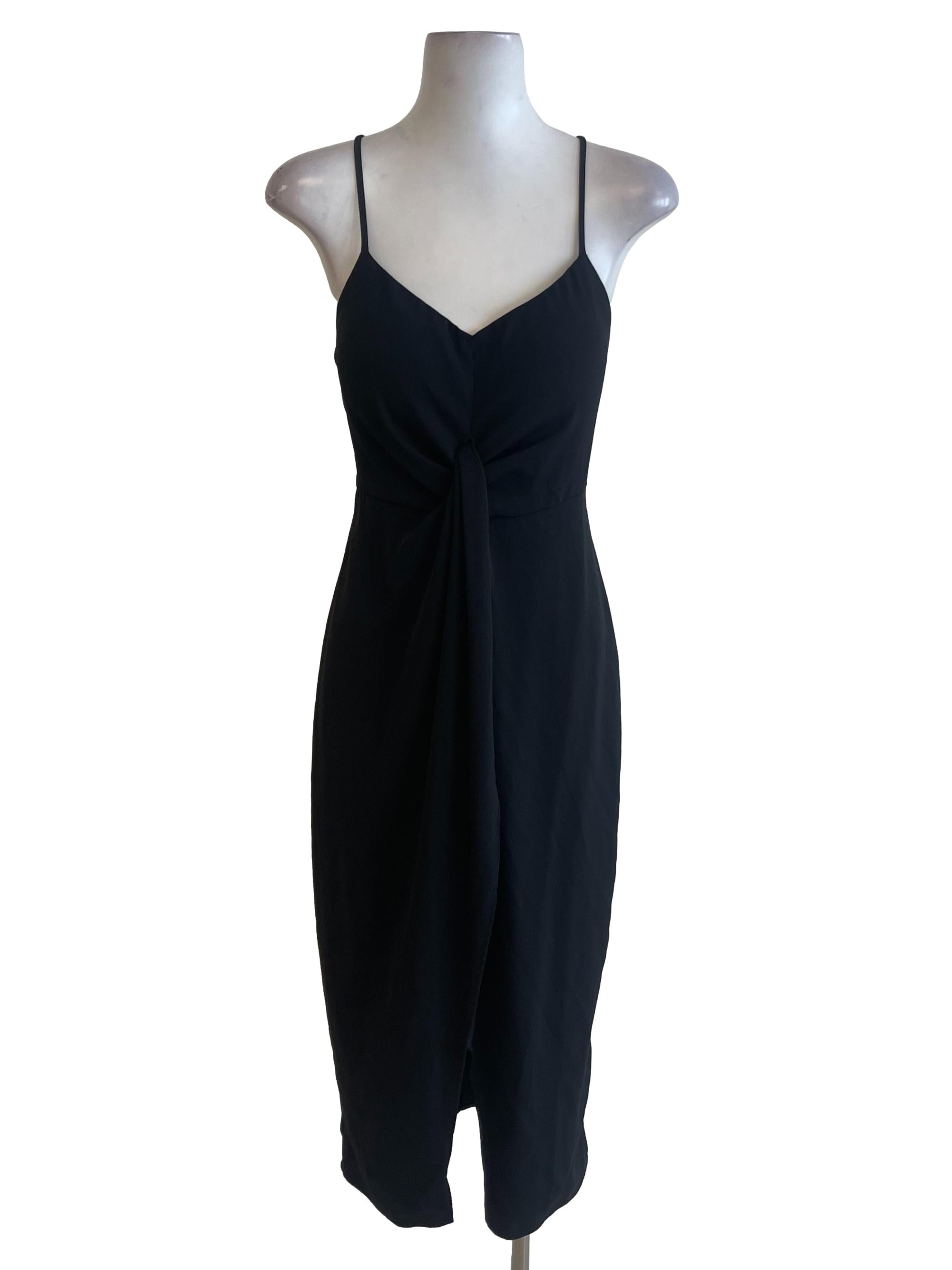 Black Spaghetti Strap Shift Dress