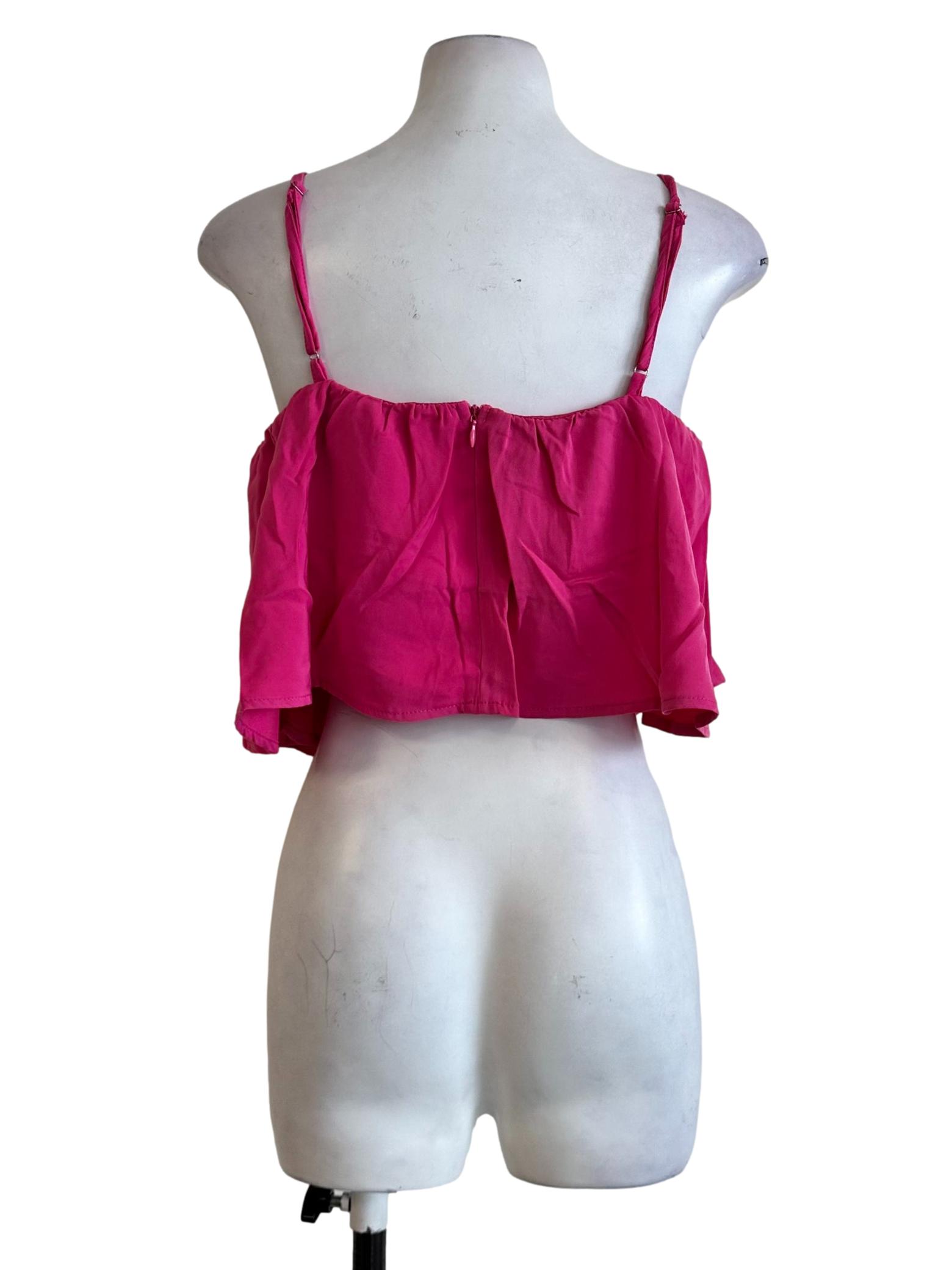 Hot Pink Cape Sleeveless Top