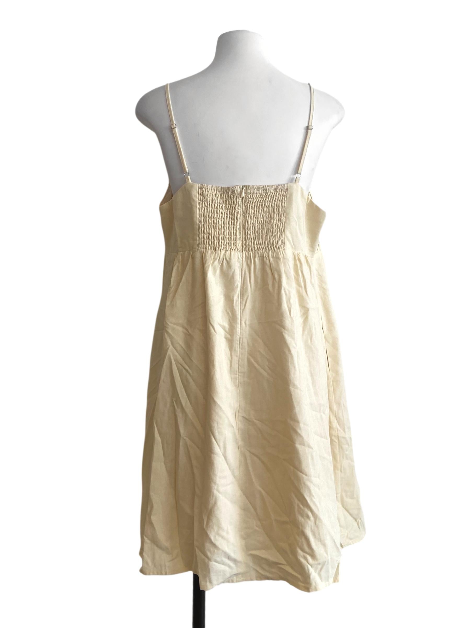 Banana Yellow Spaghetti Strap Apron Dress