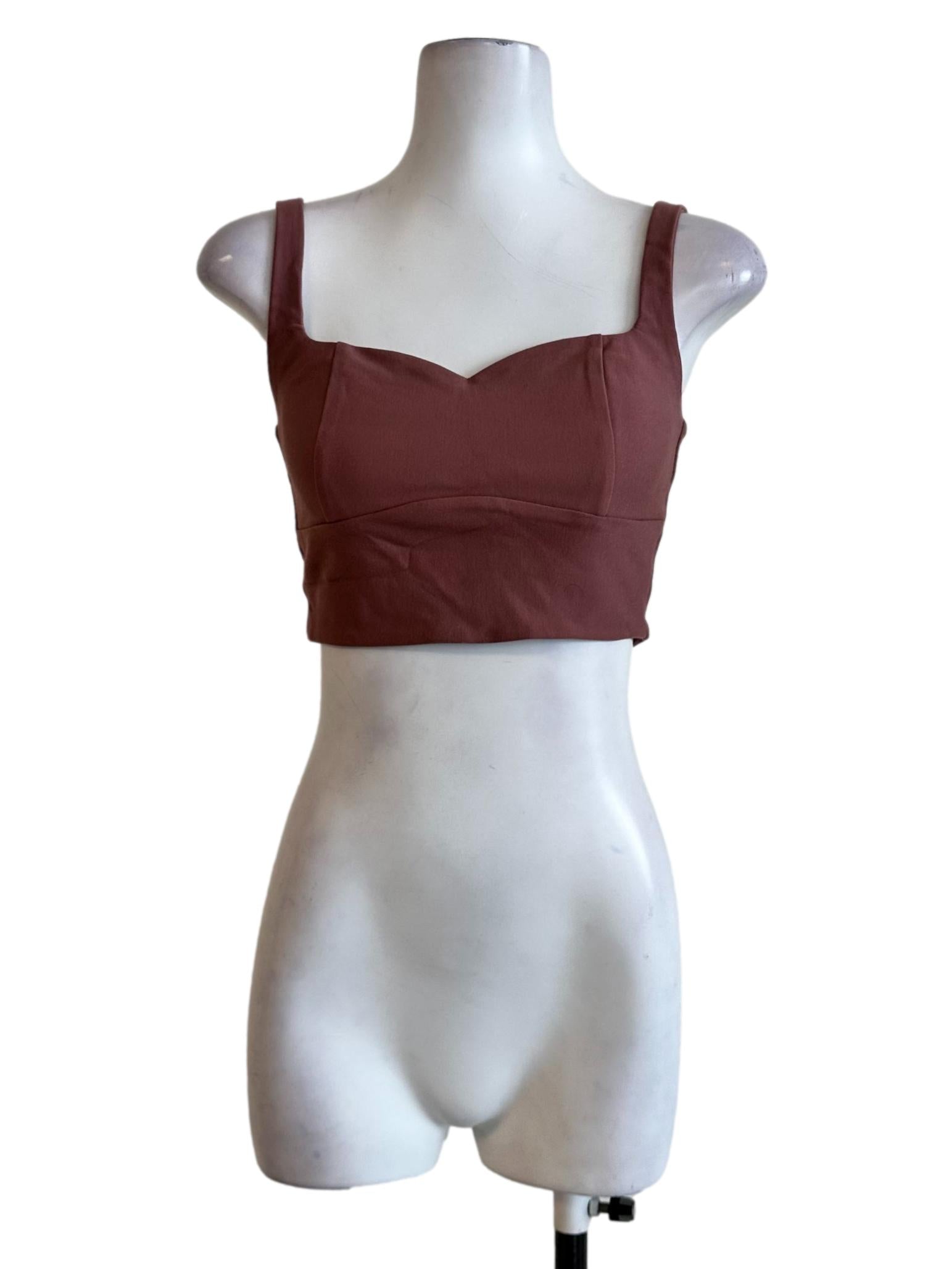 Rosewood Pink Padded Sleeveless Top