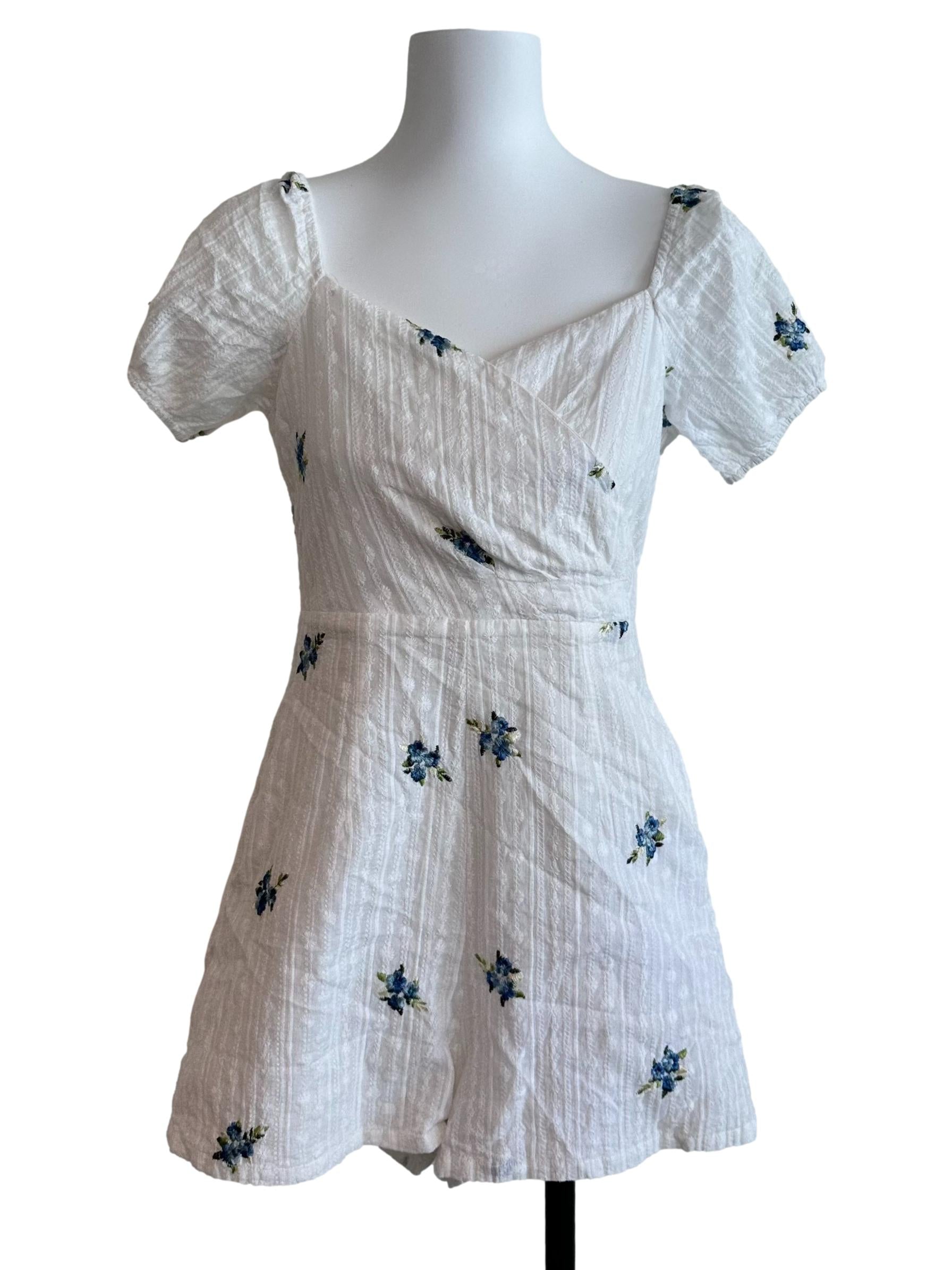 Ivory White Textured Pattern Rompers