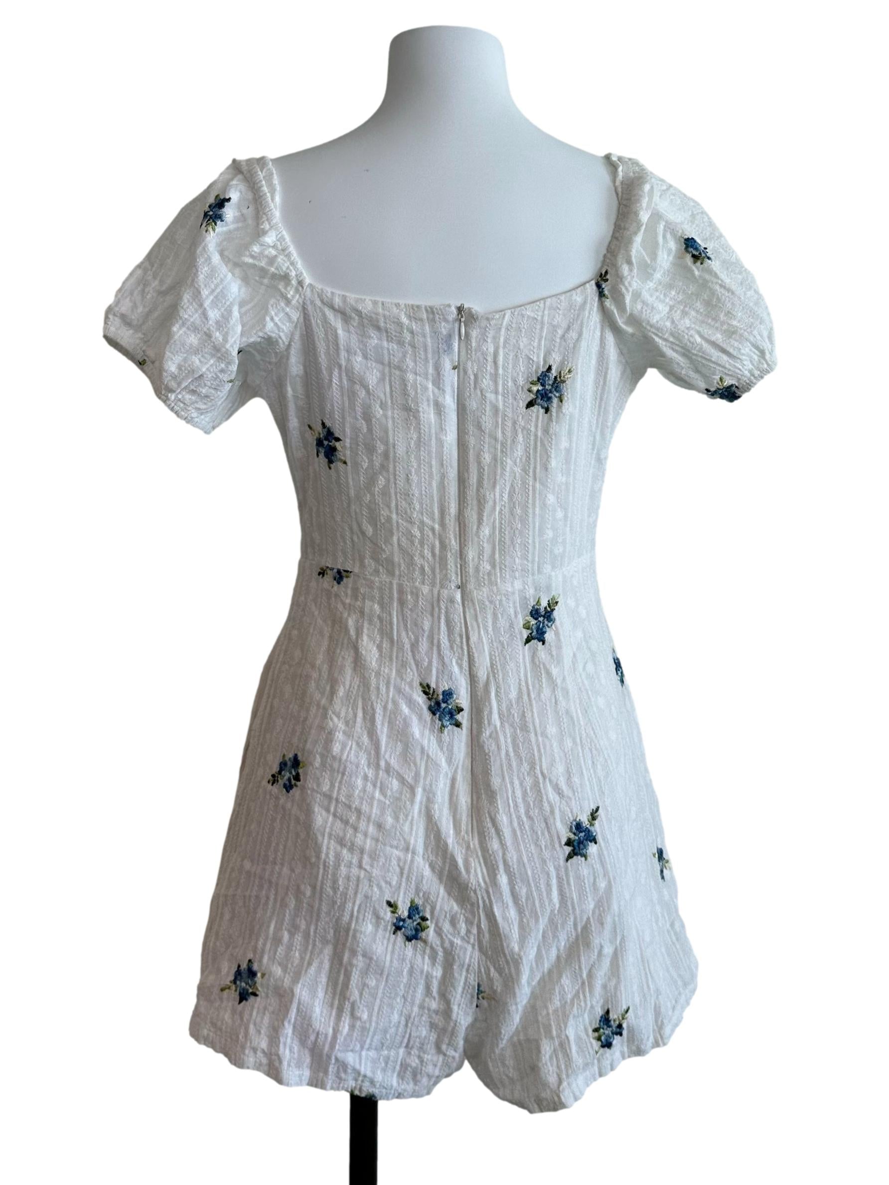 Ivory White Textured Pattern Rompers