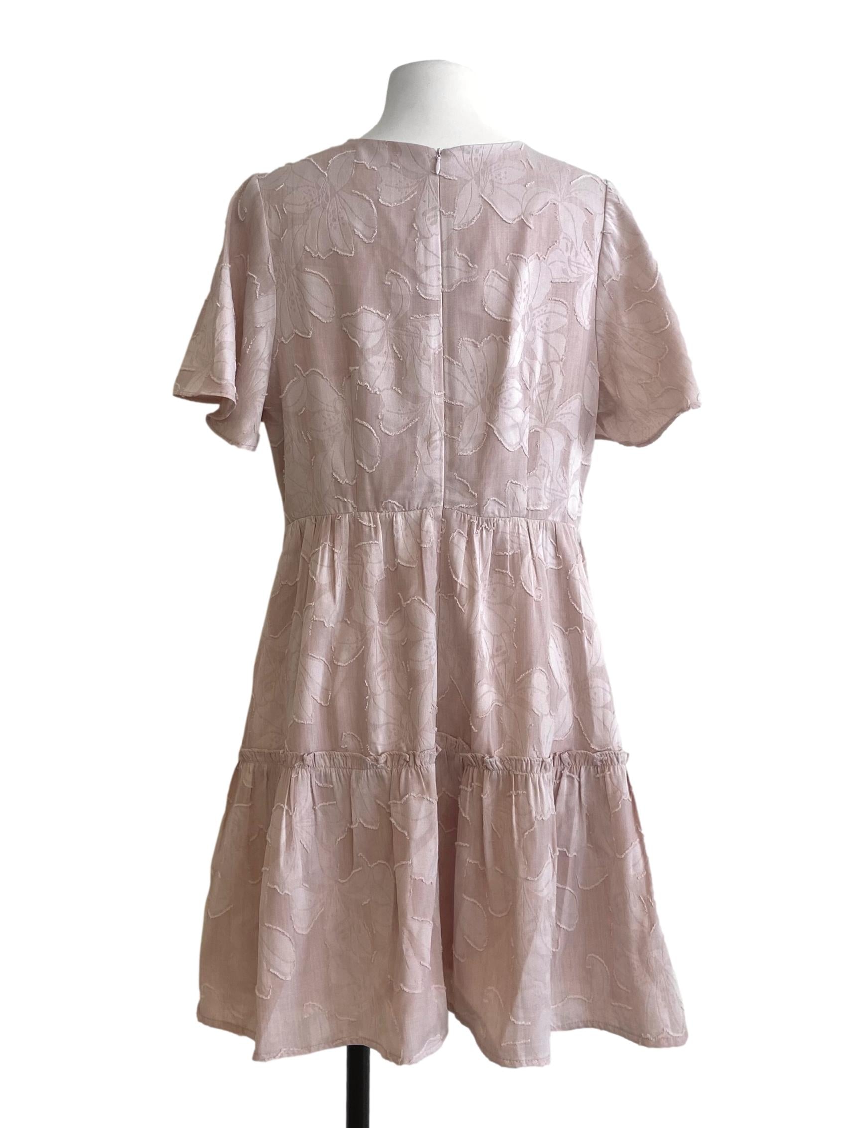 Lemonade Pink & Floral Pegged Dress