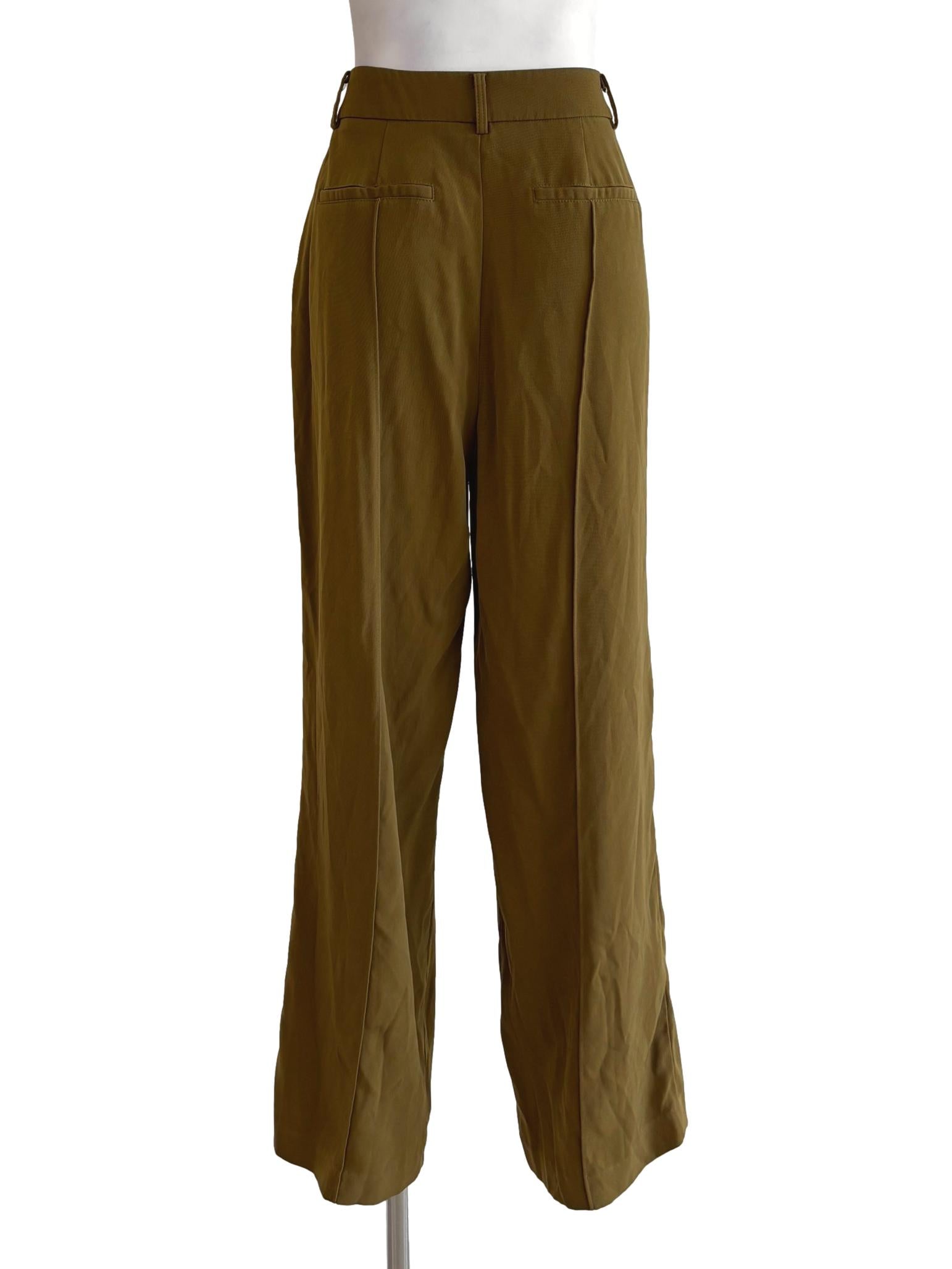 Dijon Brown Lined Straight Slacks