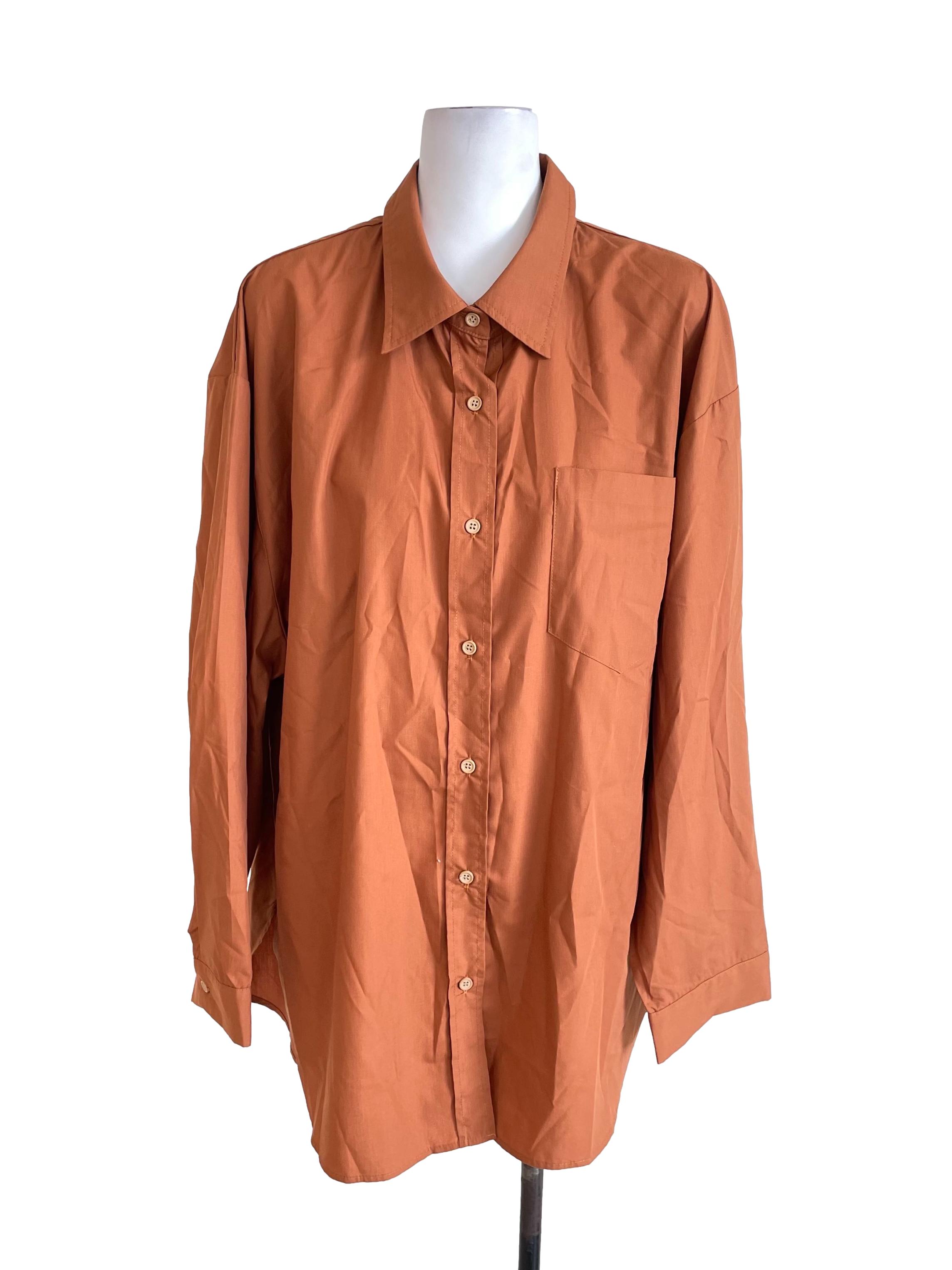 Caramel Brown Oxford Shirt