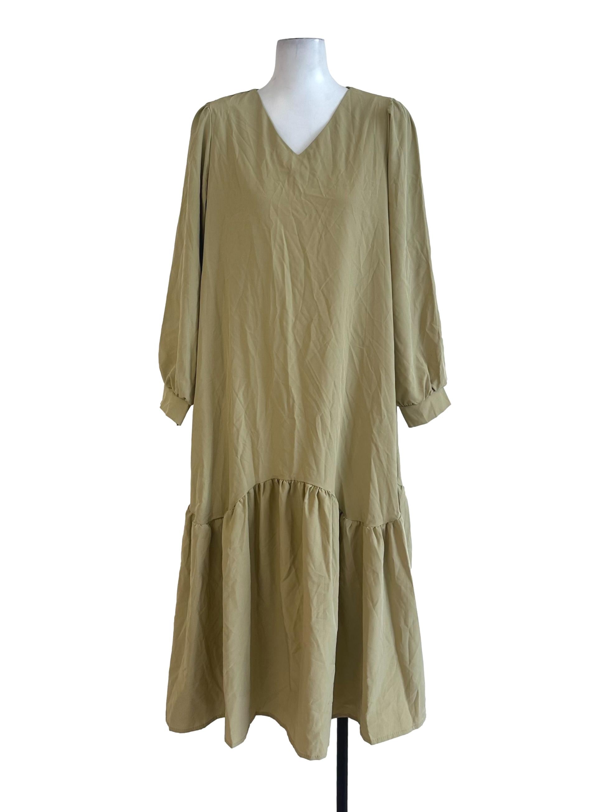 Lime Green Long Sleeve Dress