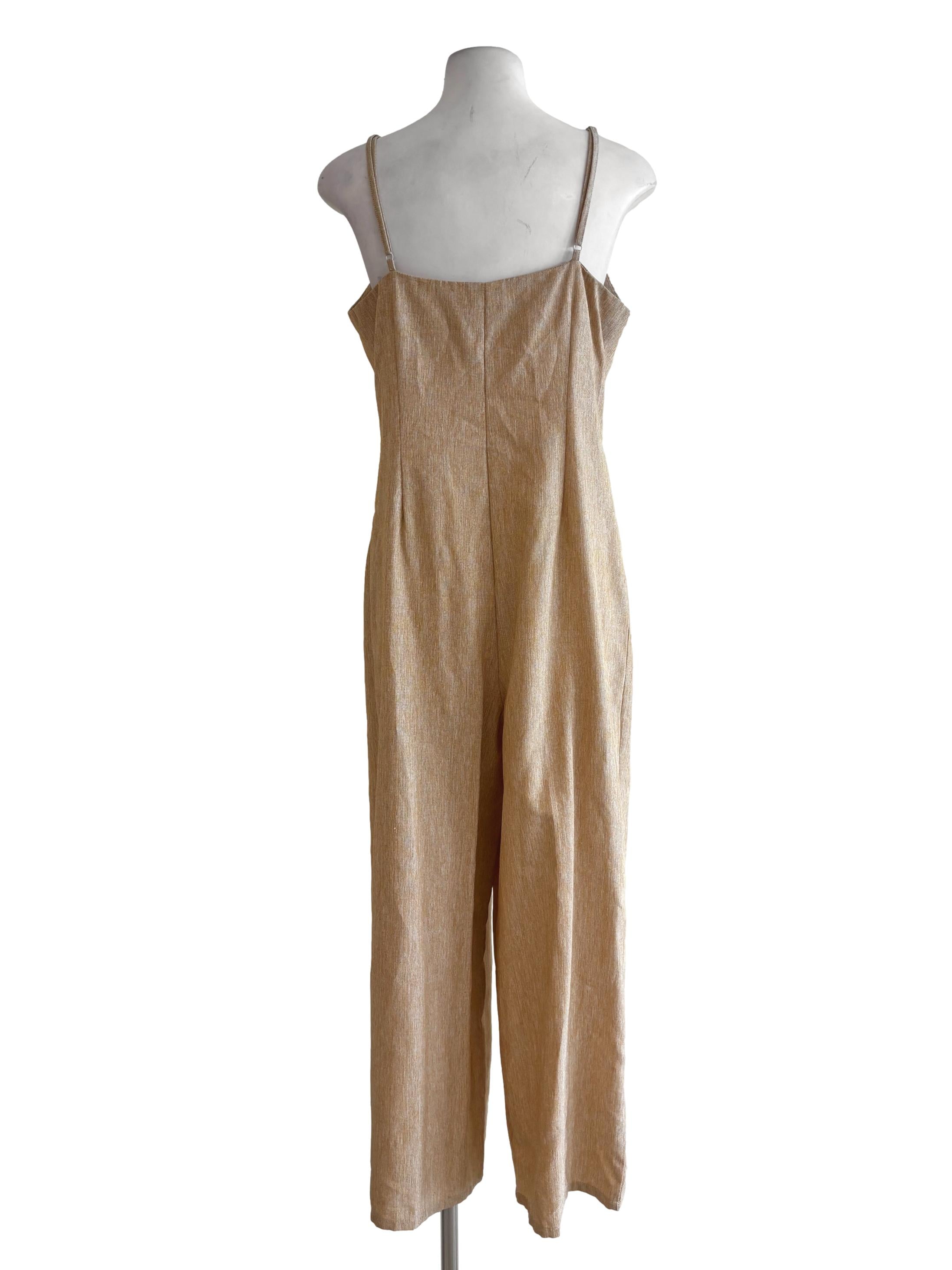 Vanilla Spaghetti Strap Jumpsuit