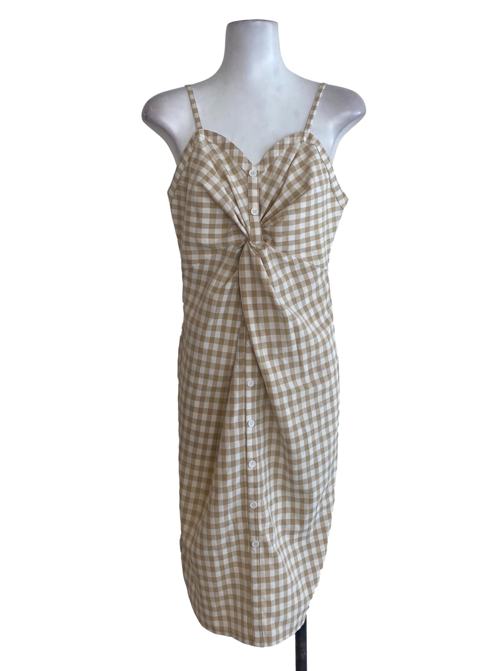 Brown Gingham Dress