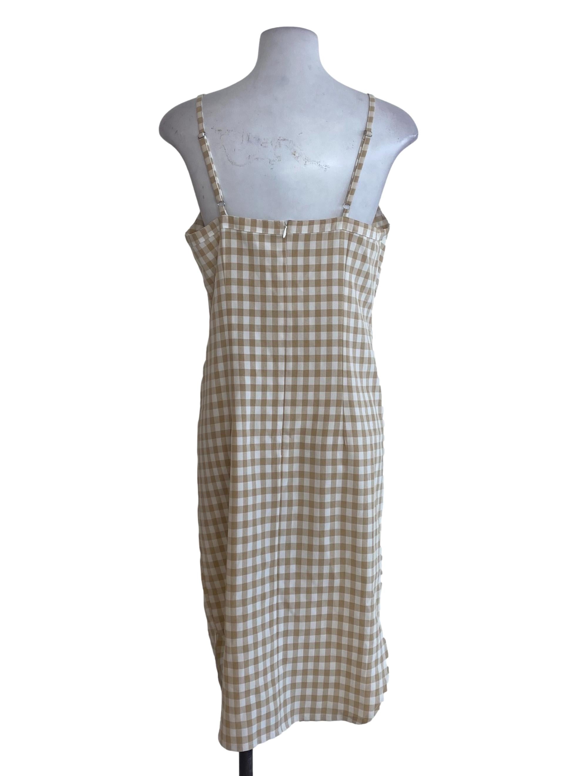 Brown Gingham Dress