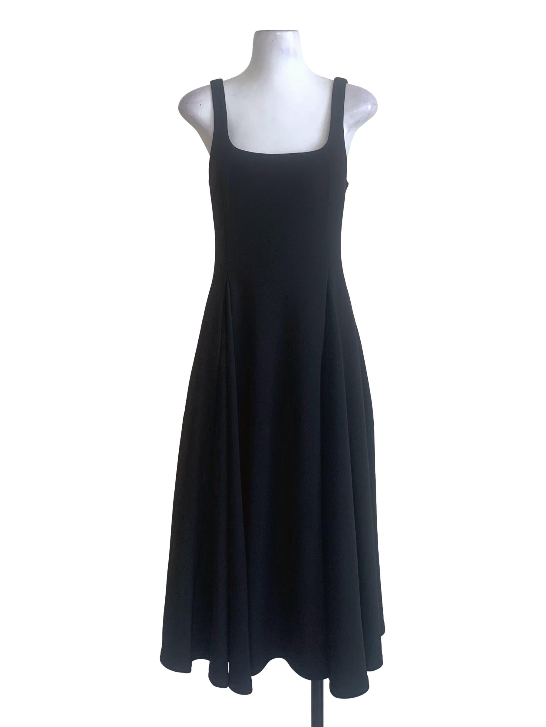 Black Square Neck Dress LB
