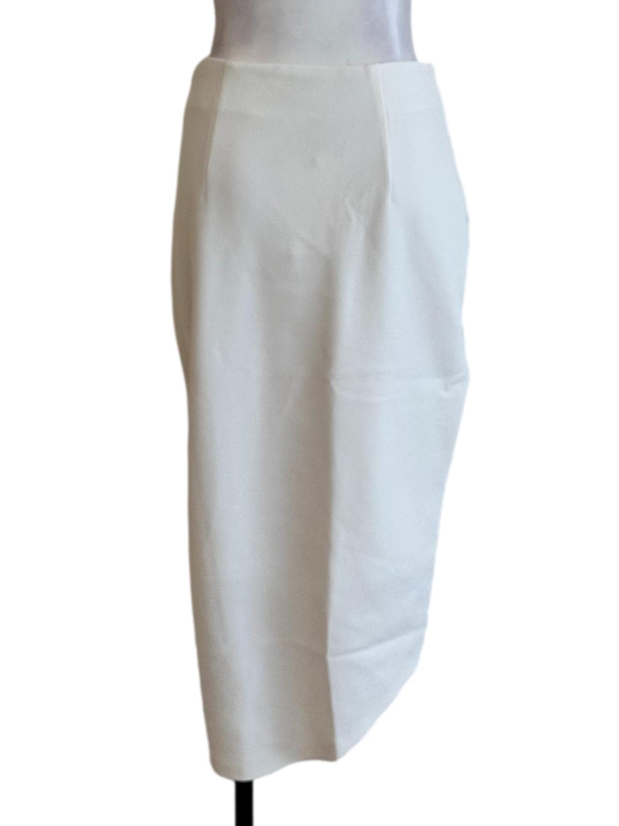 Diasy White Drapped Skirt