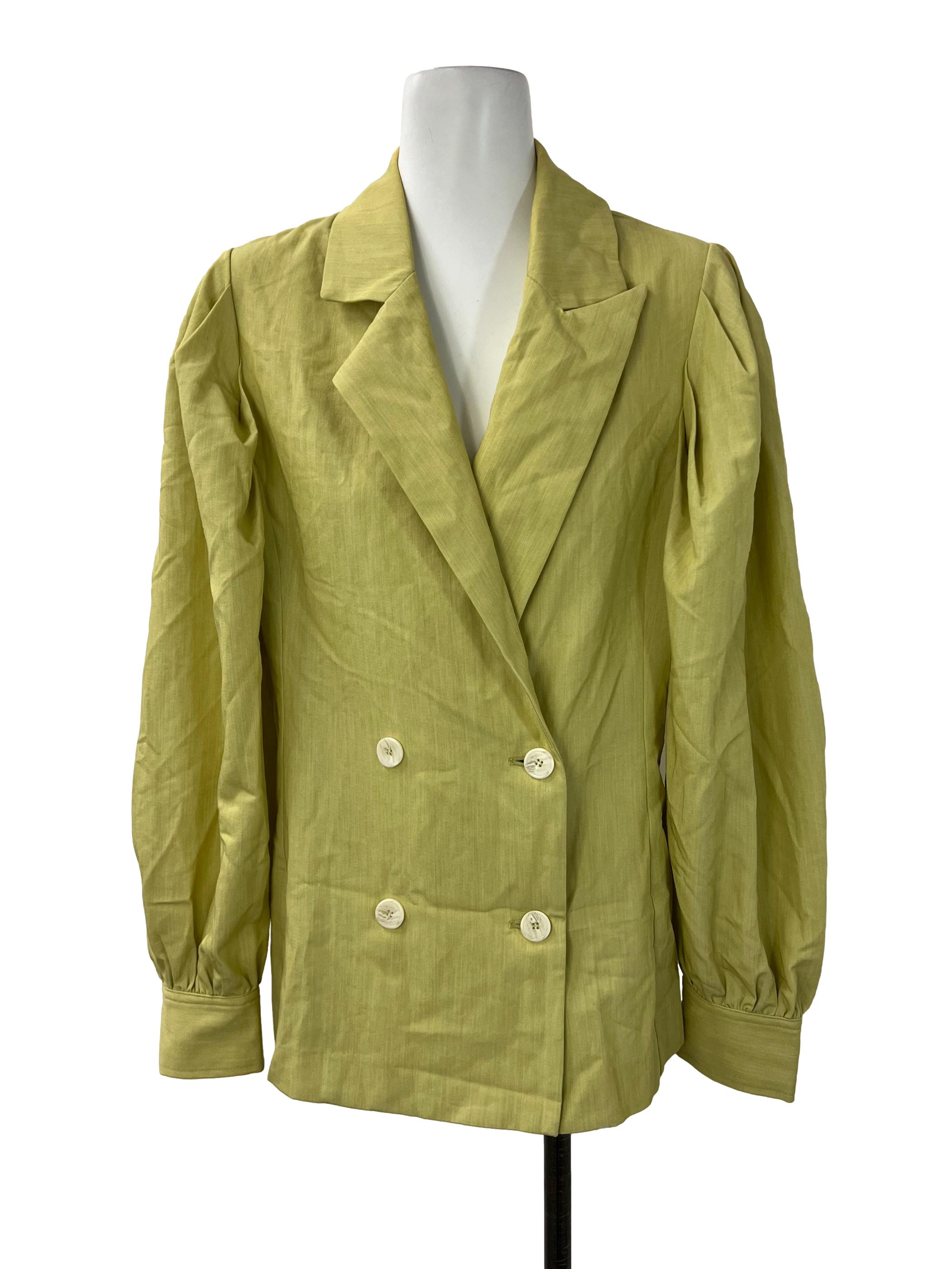 Pear Green Double Breasted Blazer