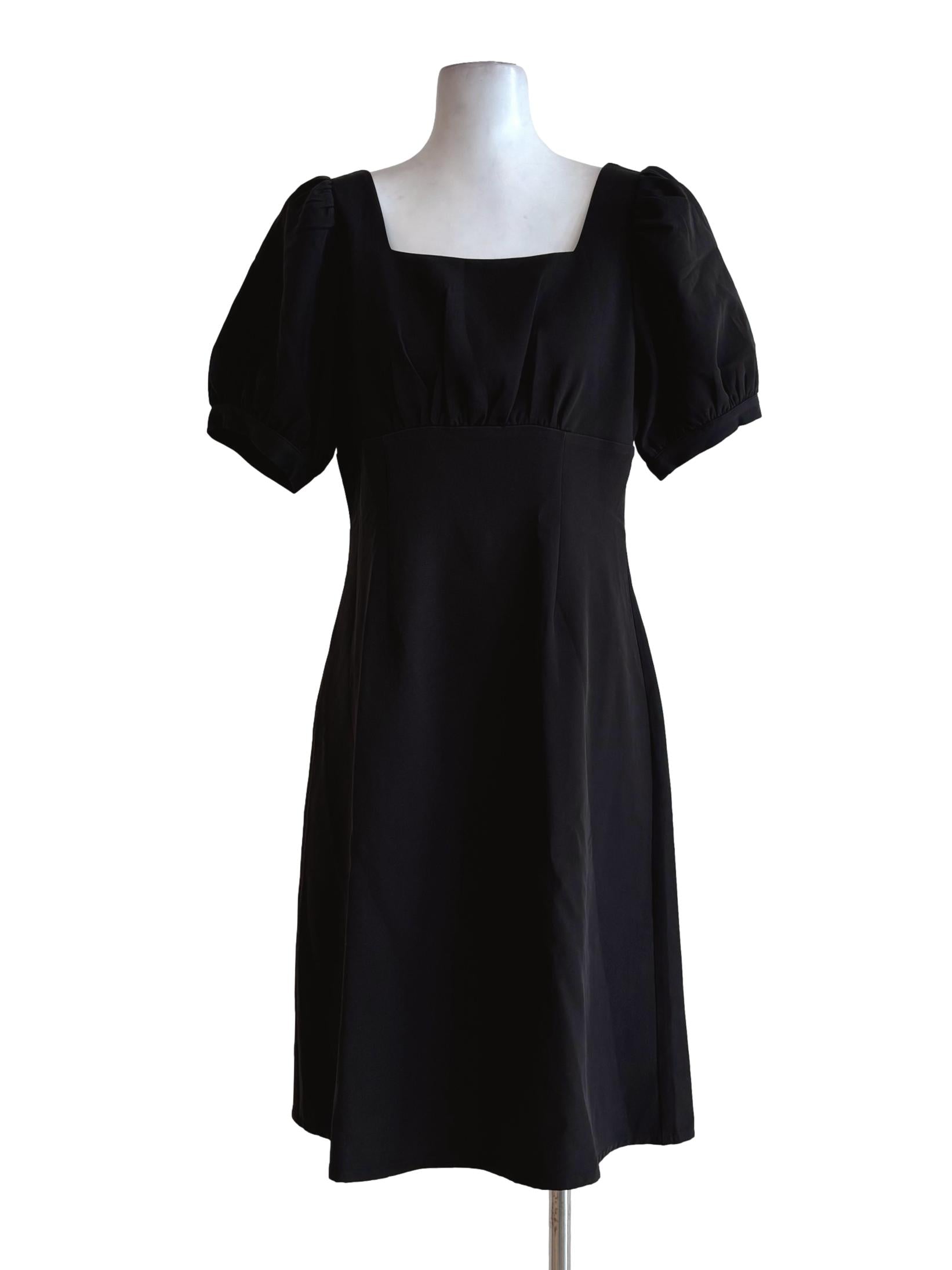 Night Black Short Sleeve Pencil Dress