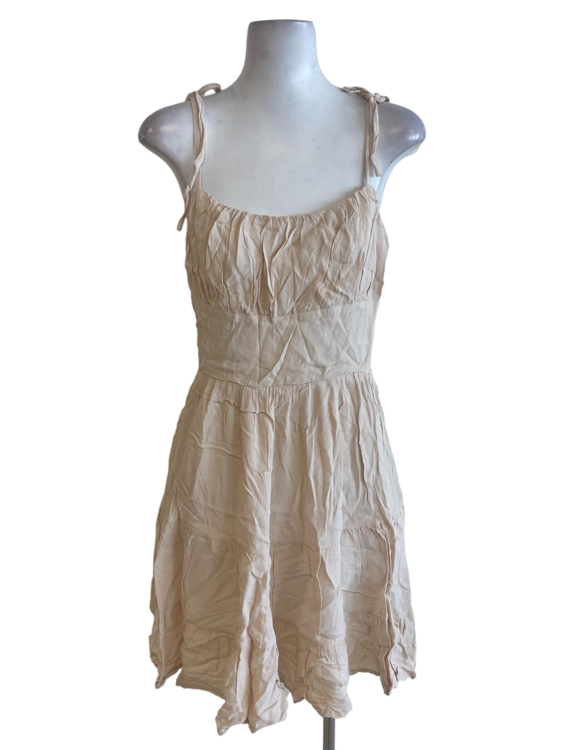 Light Cantaloupe Tie Strap Dress