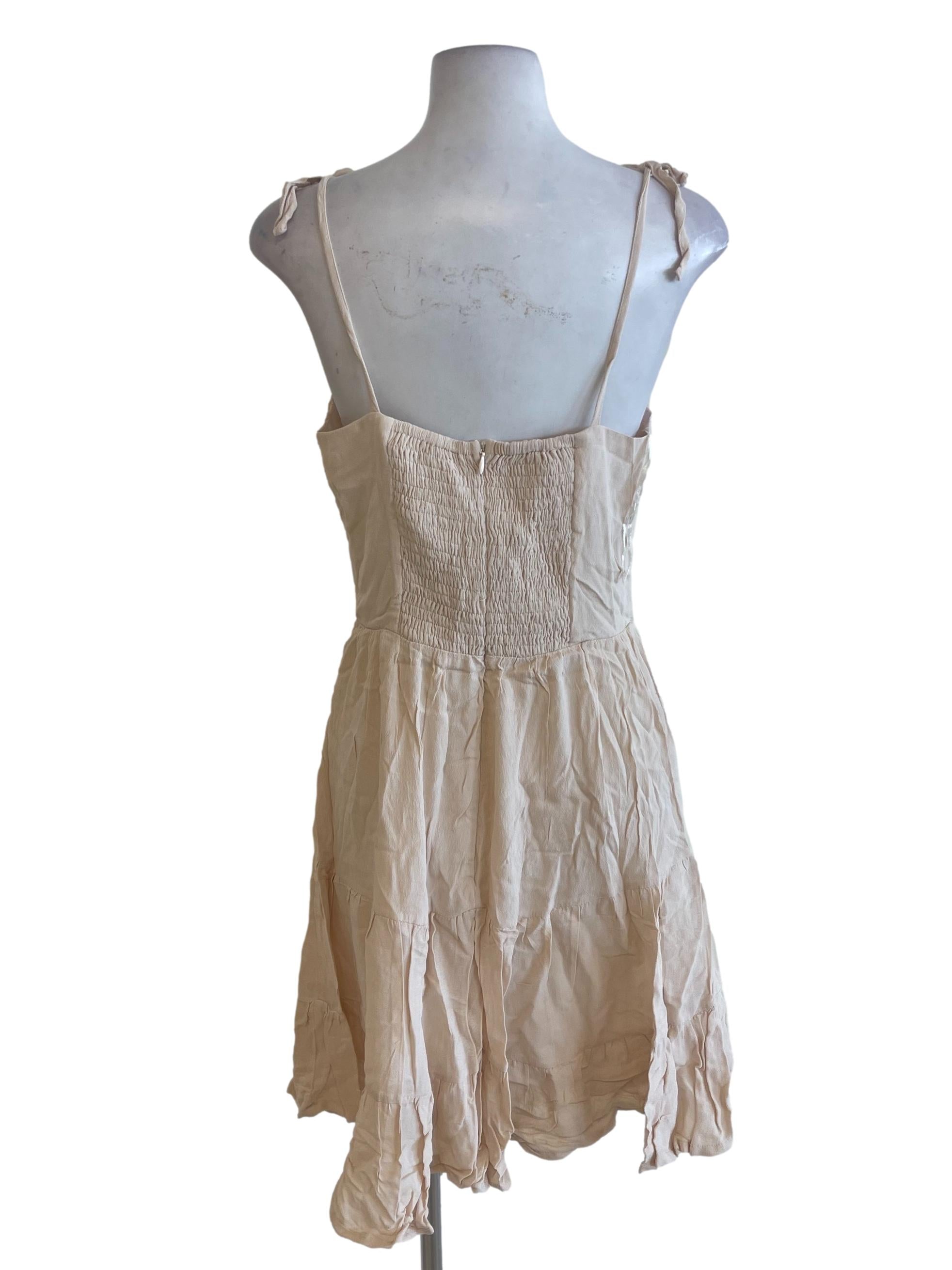 Light Cantaloupe Tie Strap Dress