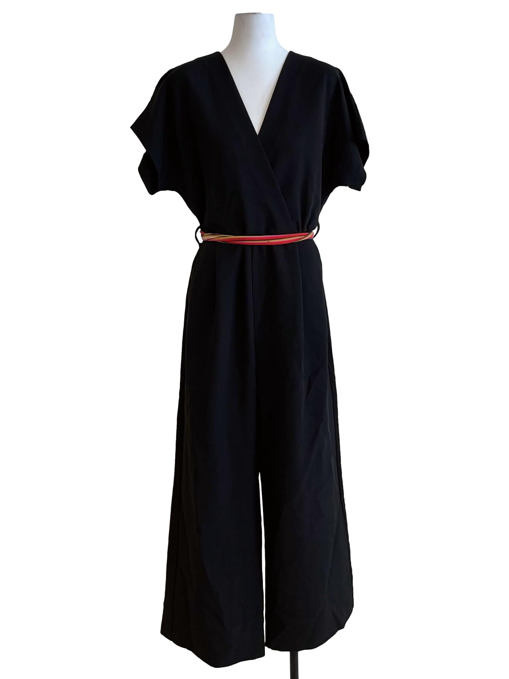 Black V-Neckline Jumpsuit