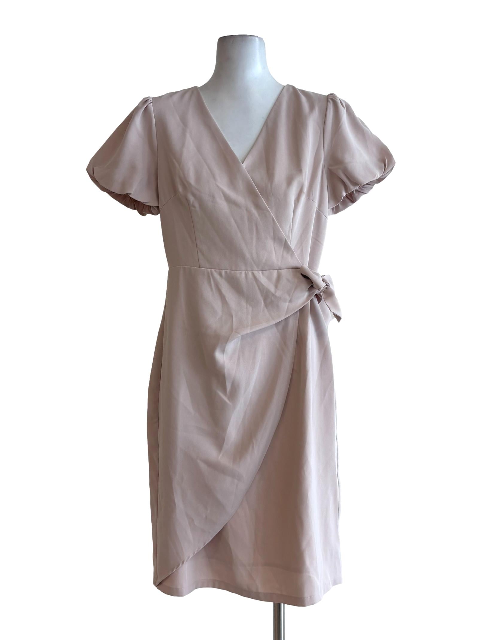 Pink Salt Surplice Dress