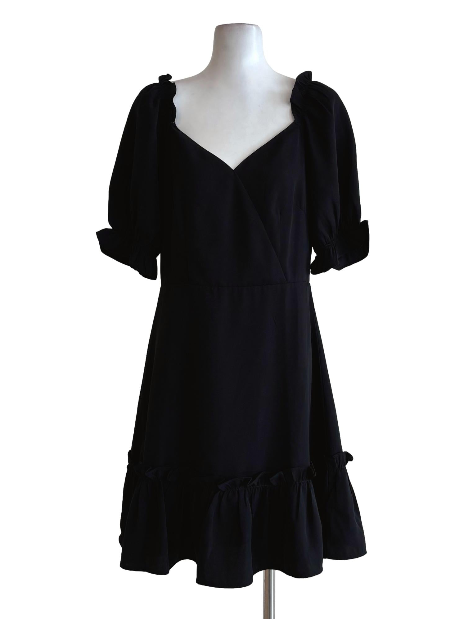 Jet Black A-Line Dress