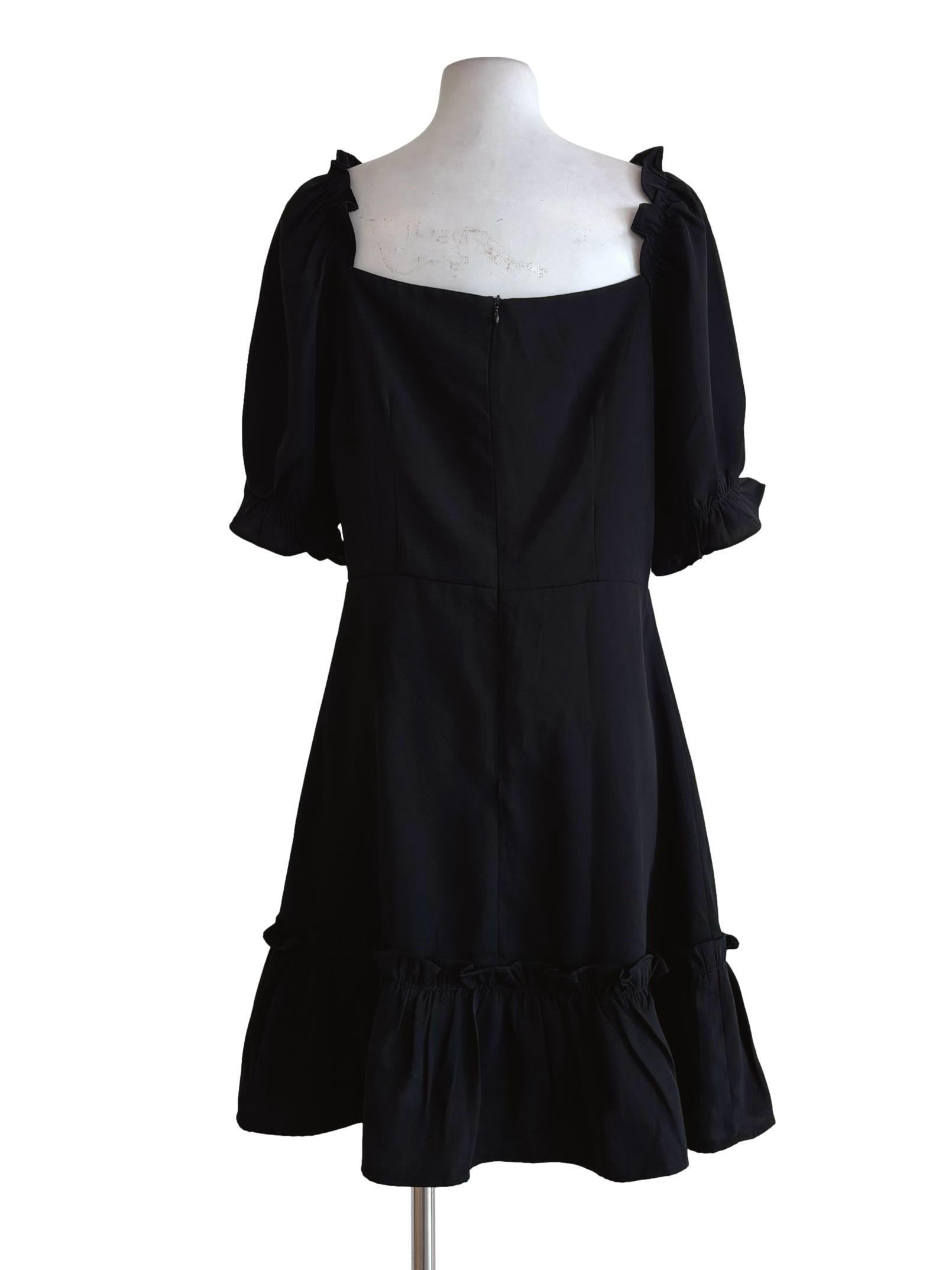 Jet Black A-Line Dress