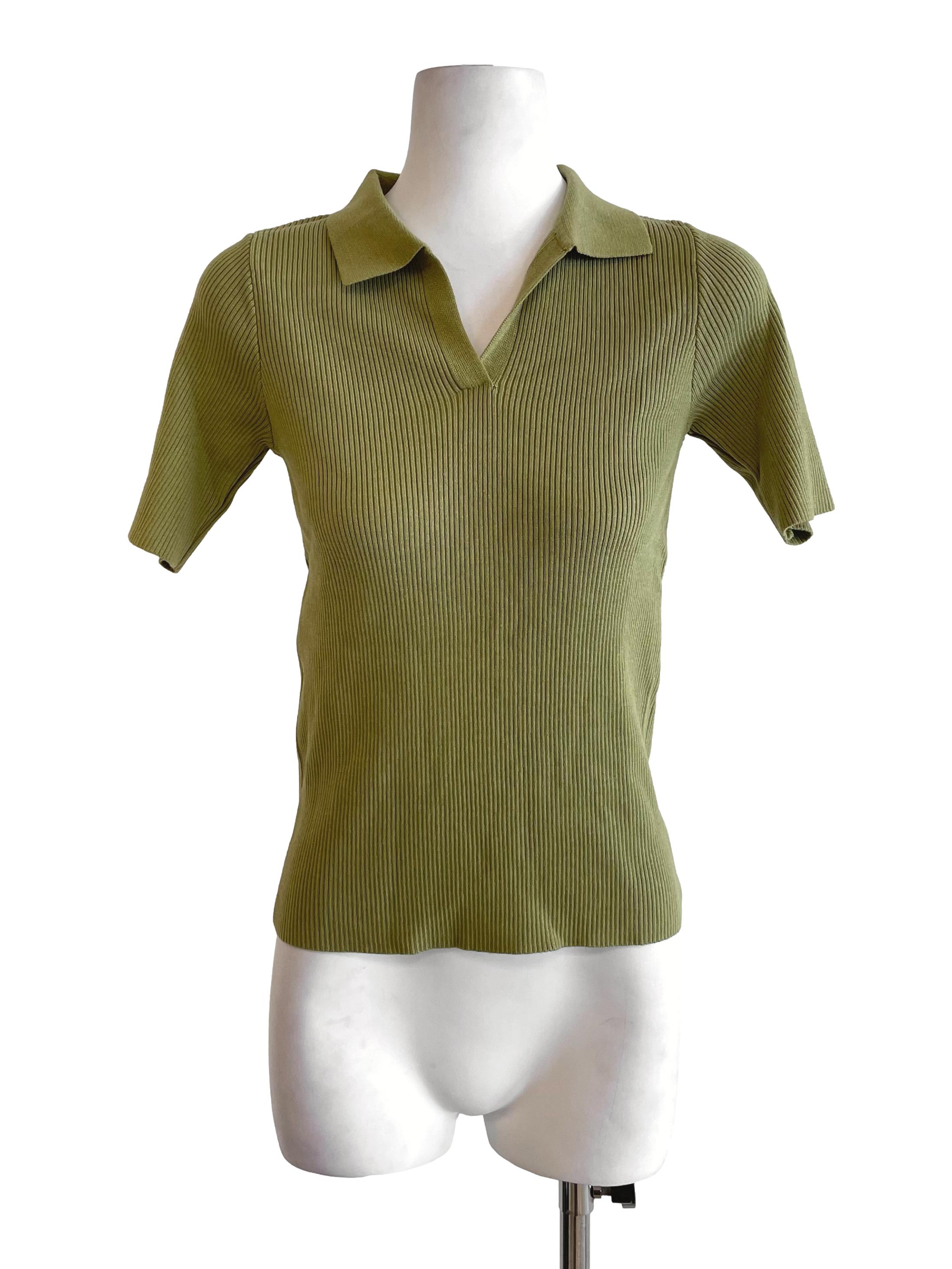 Warm Olive Johnny Knit Top
