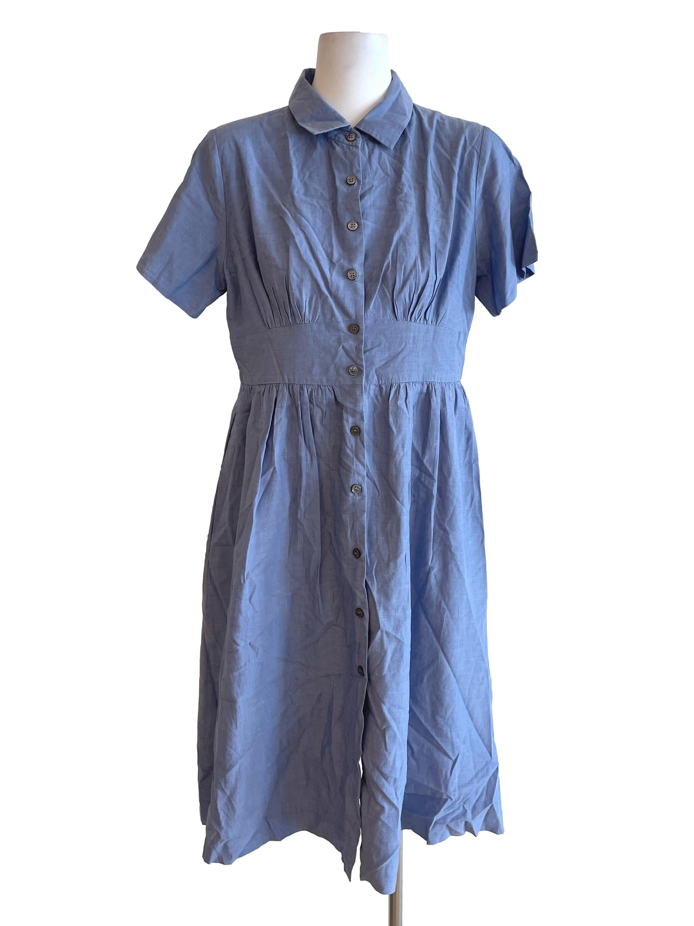 Flint Blue Shirt Dress