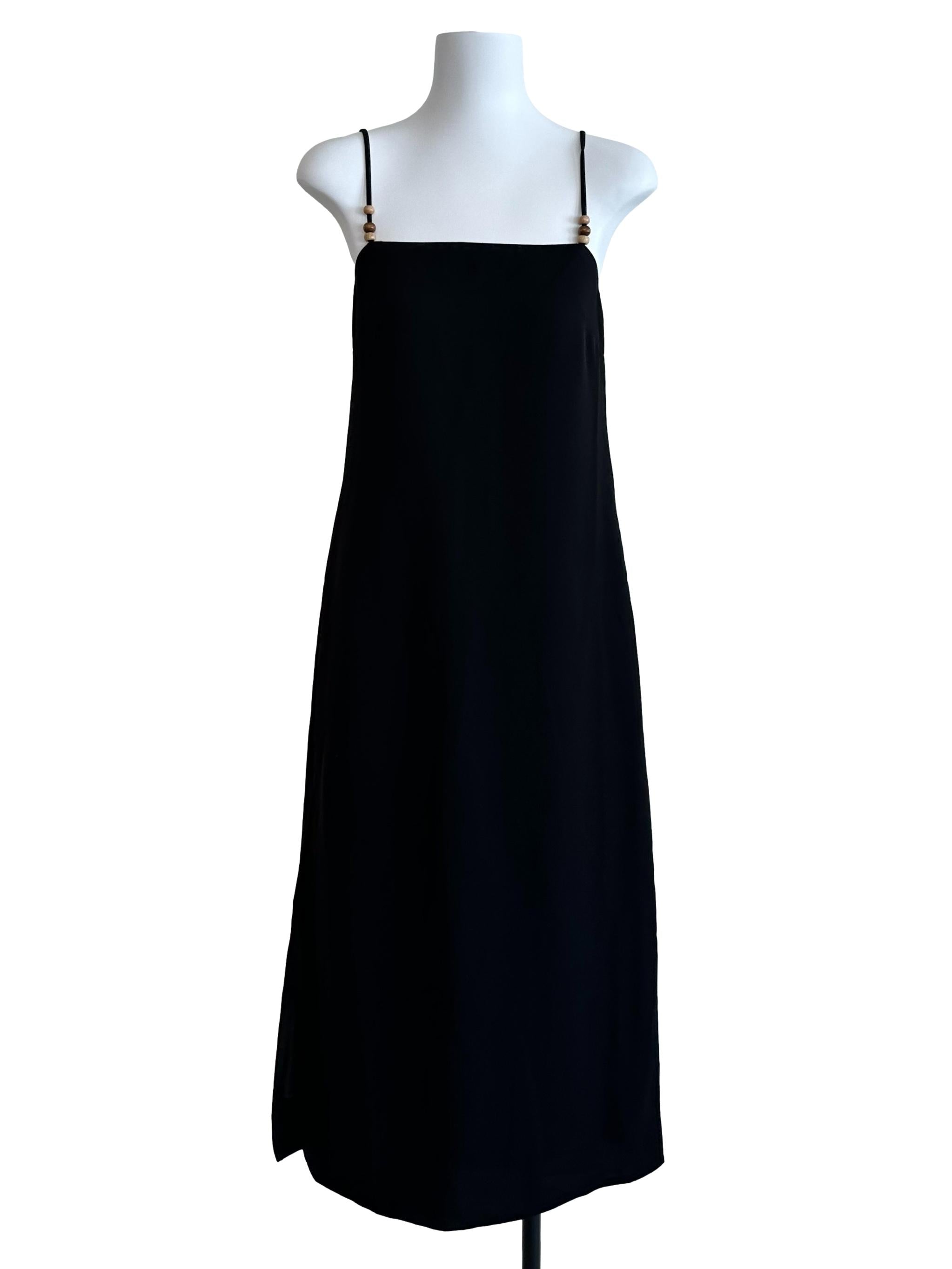 Raven Black Square Neck Shift Dress