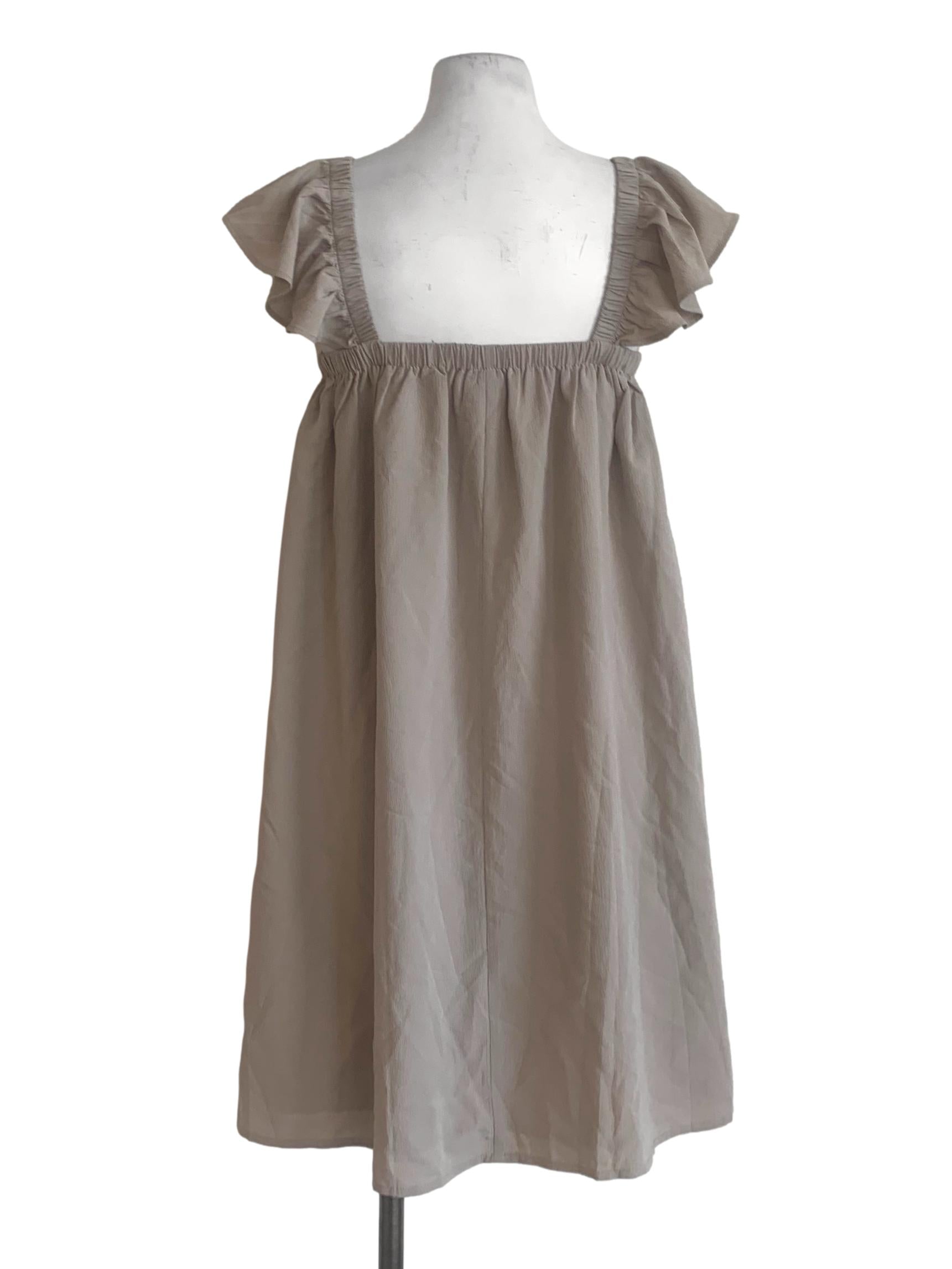Cedar Brown Square Neck Dress