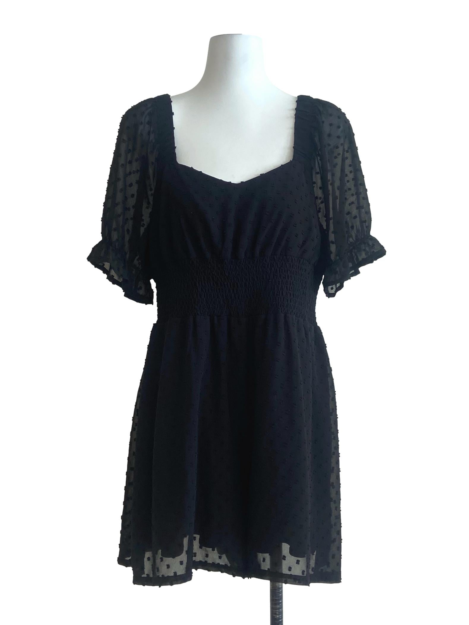 Black Embroidery Pegged Romper