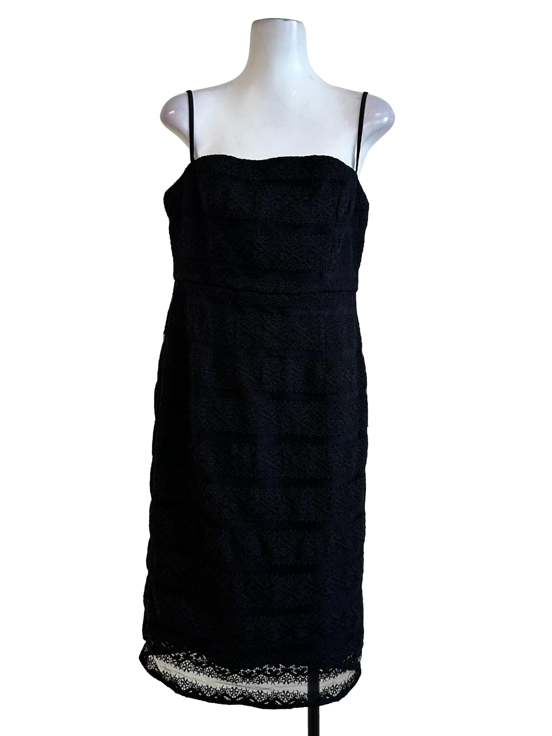 Black Embroidery Pattern Dress
