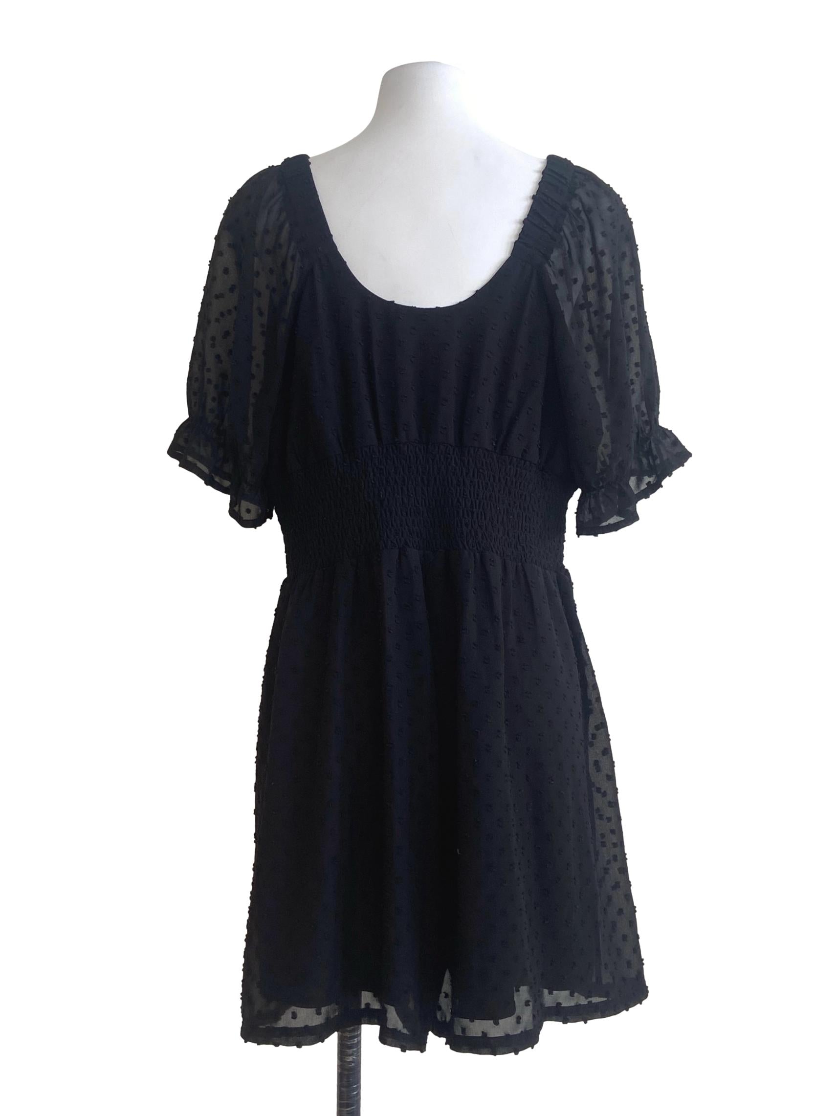 Black Embroidery Pegged Romper