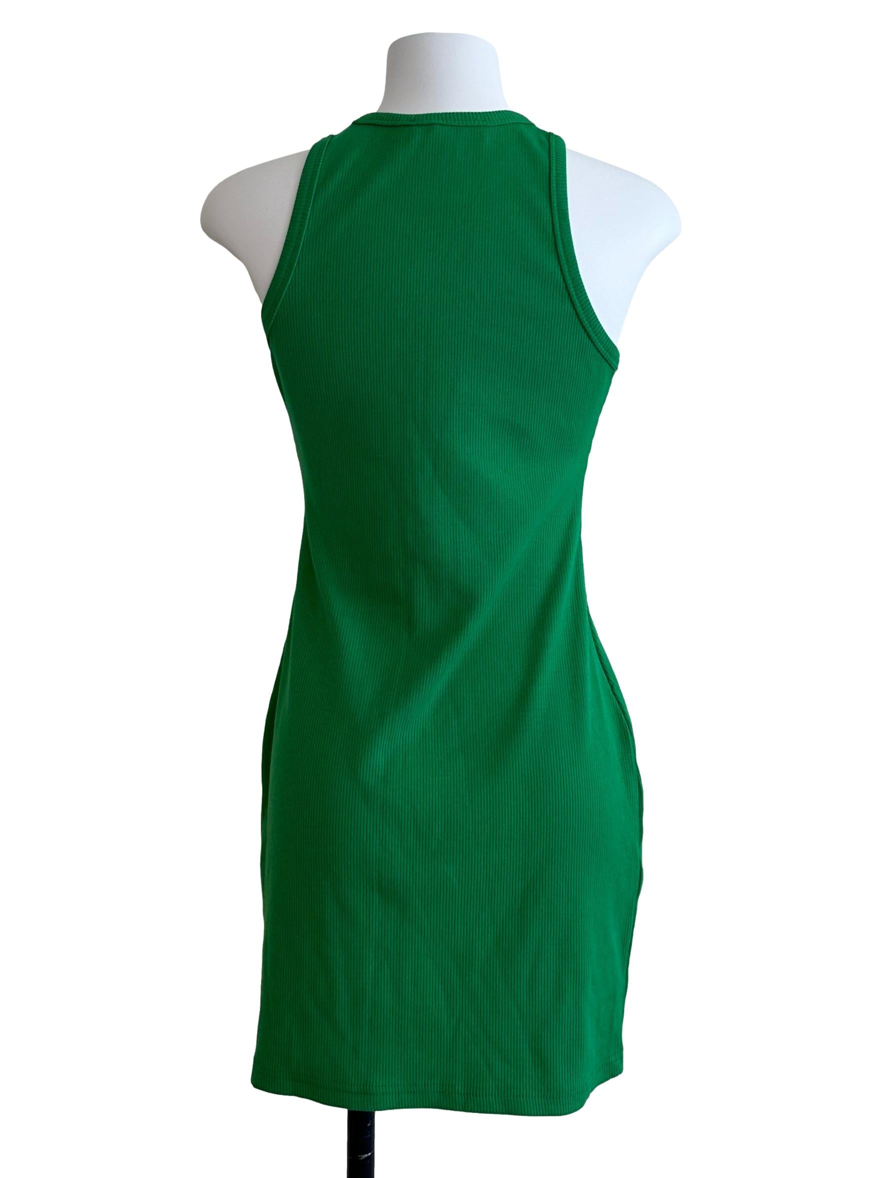 Fern Green Round Neck Sleveless Dress