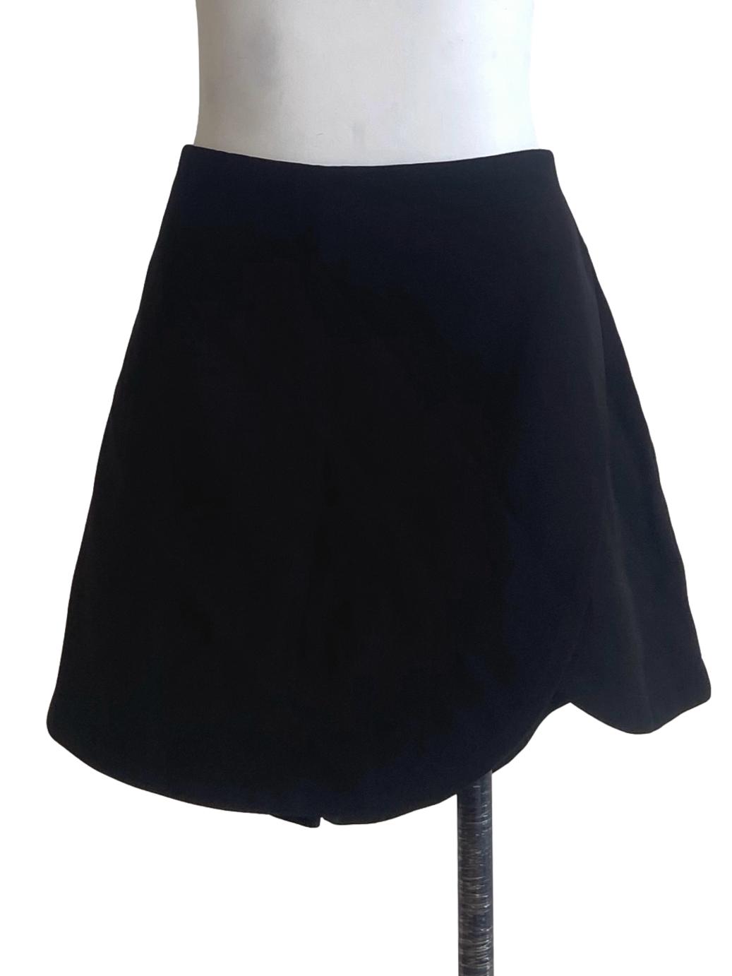 Black Asymmetric Skorts
