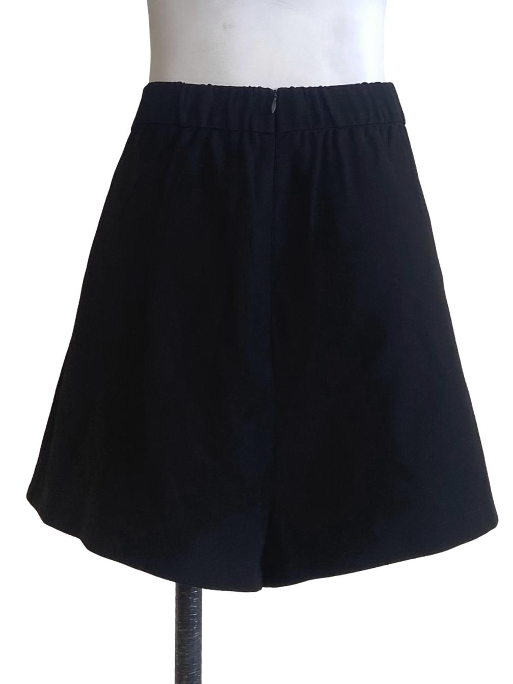 Black Asymmetric Skorts