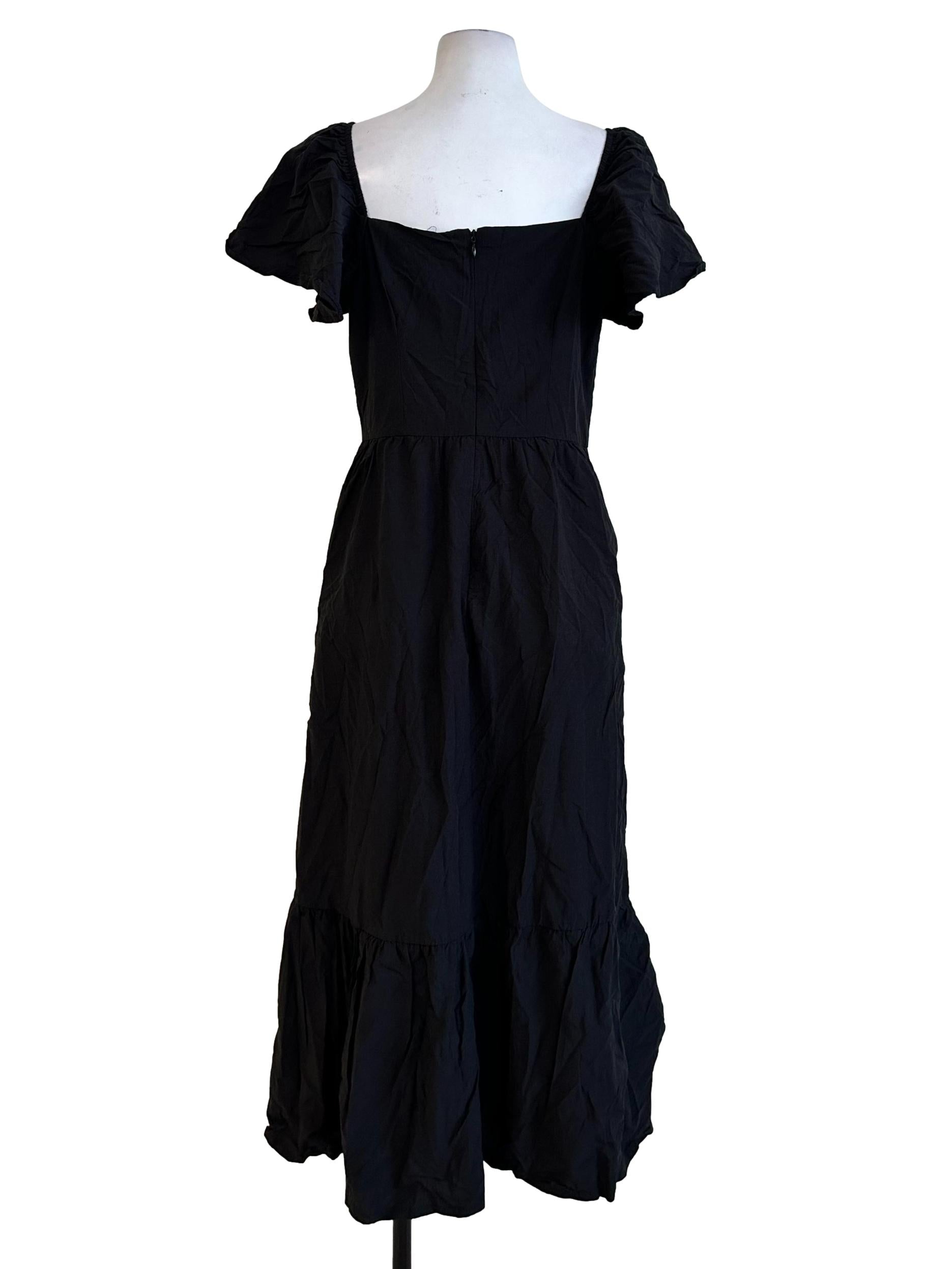 Black Non Padded Maxi Dress