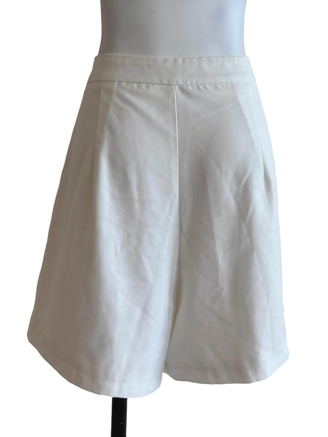 Pearl White A-Line Shorts