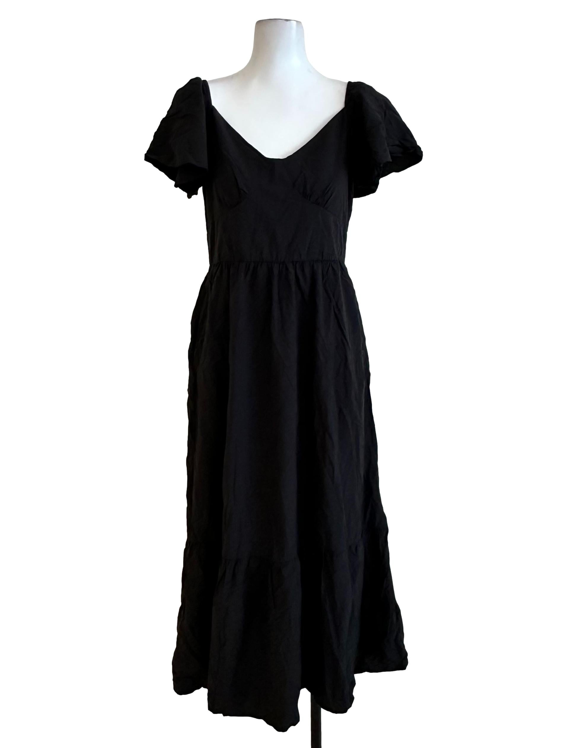 Black Non Padded Maxi Dress