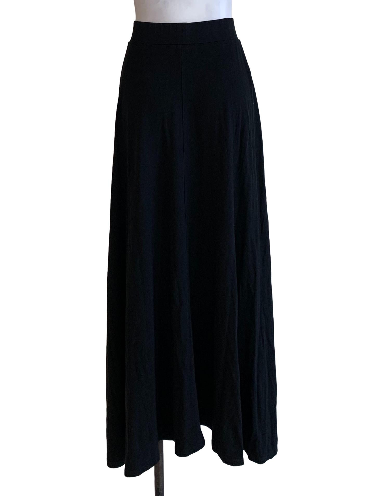 Black High-Waisted A-Line Skirt