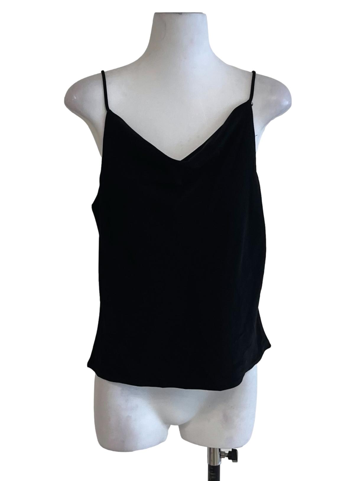 Black V-Neckline Sleeveless Top