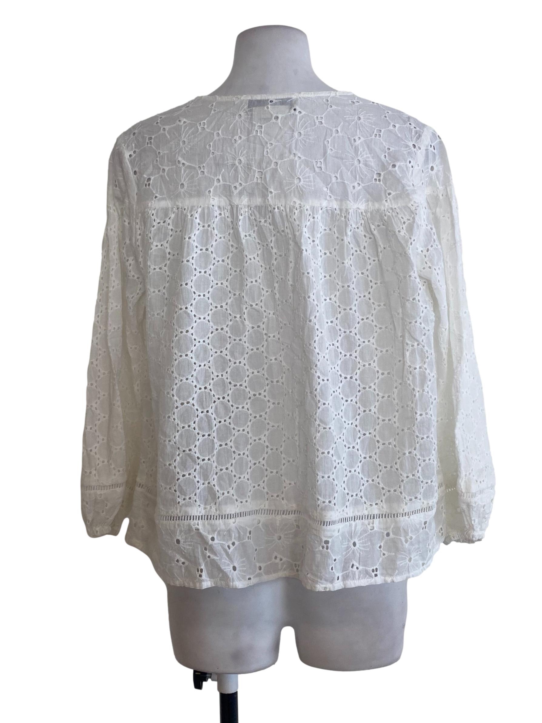 White Embroidered Top