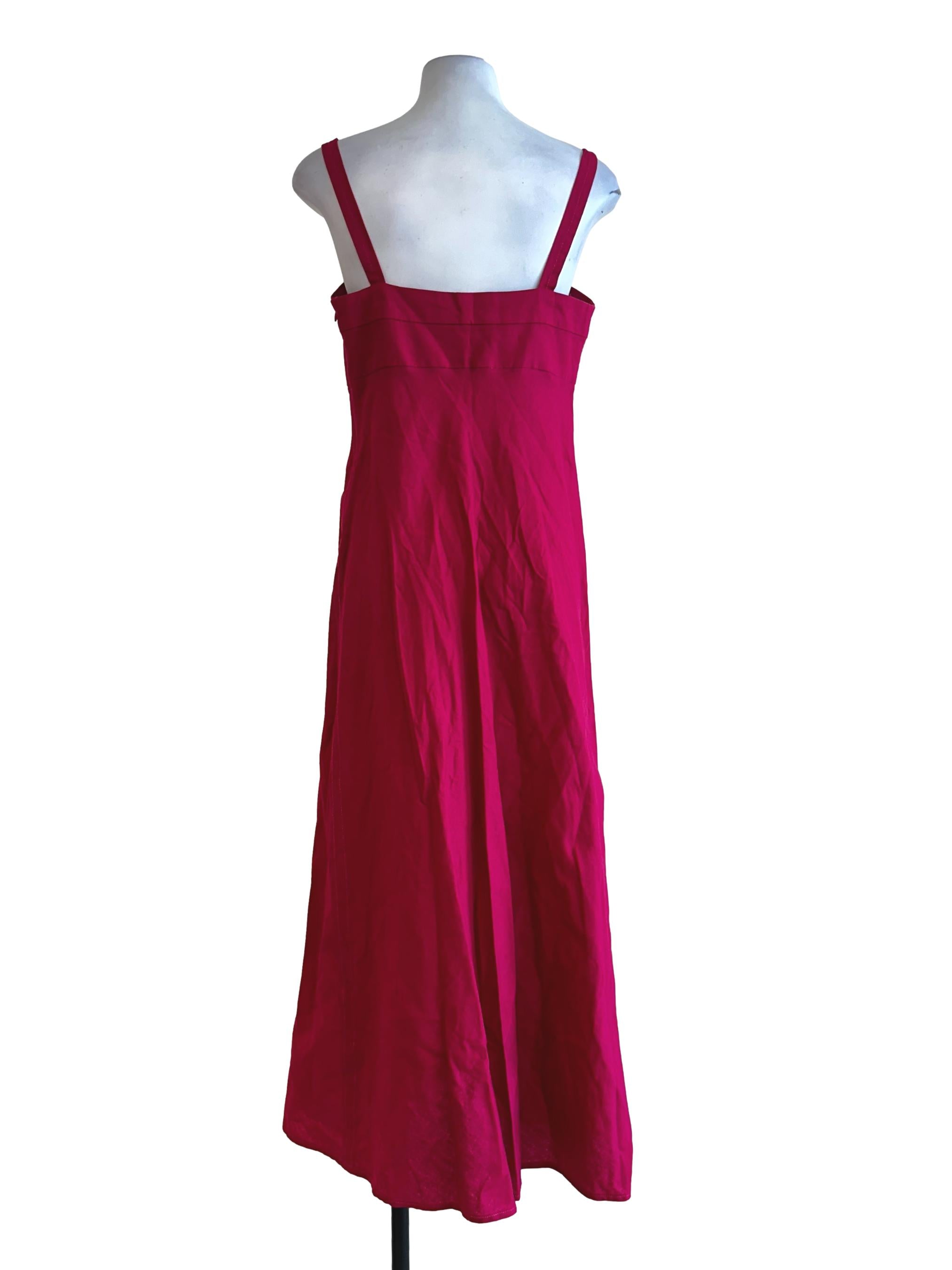 Fuscia Pink Plain Dress