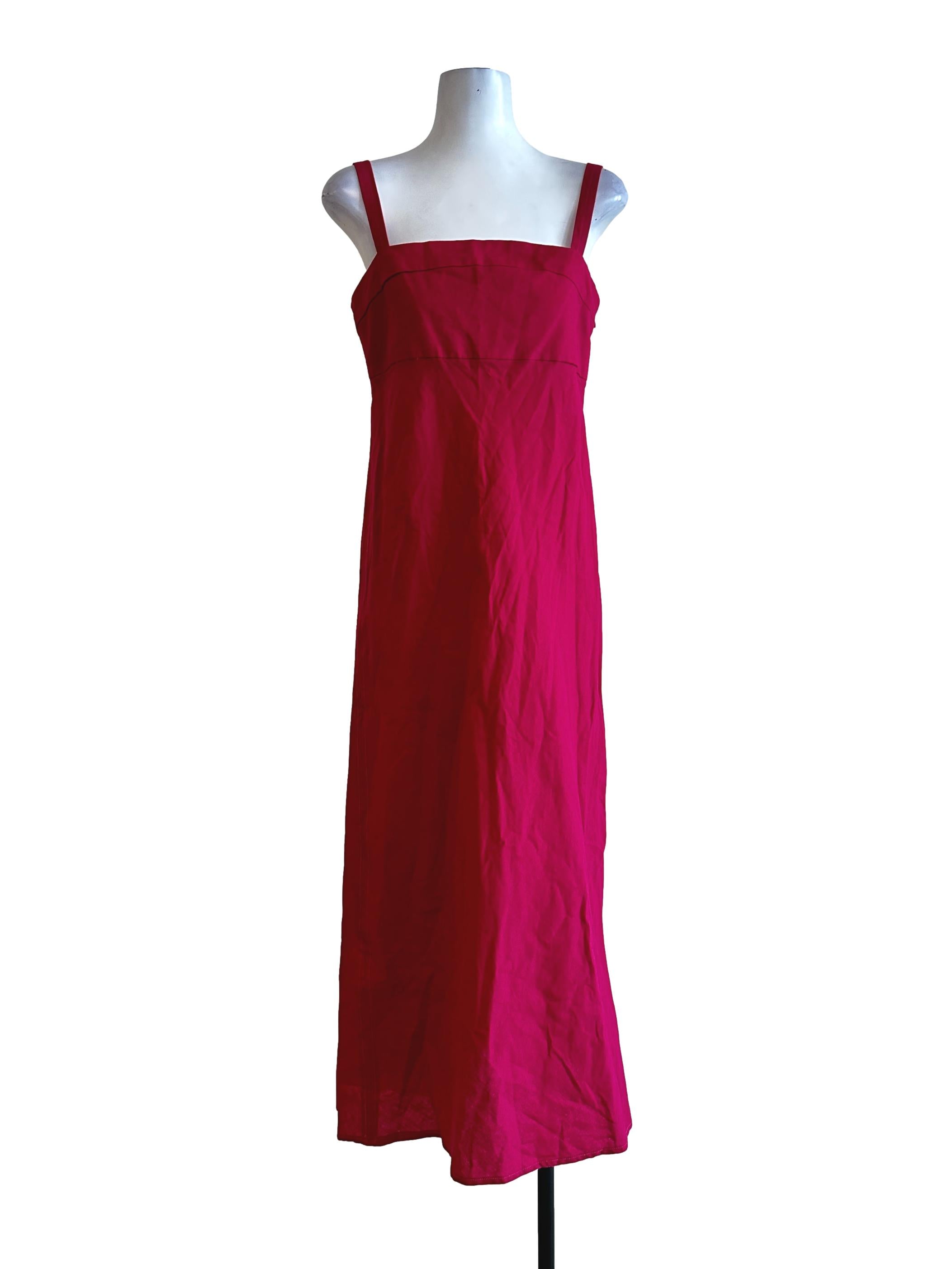 Fuscia Pink Plain Dress